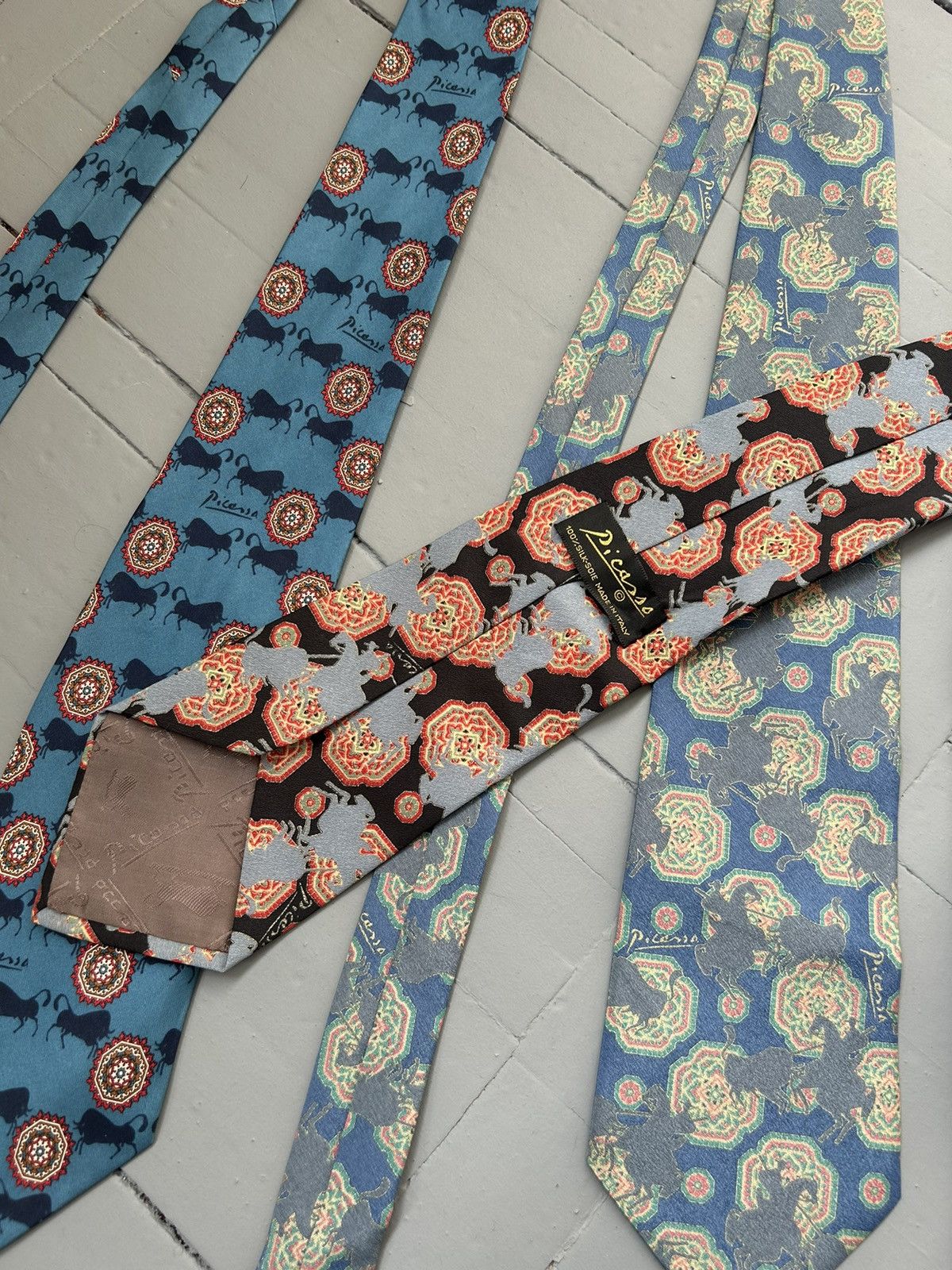 Other Picasso silk tie 3 pieces Size ONE SIZE - 5 Thumbnail