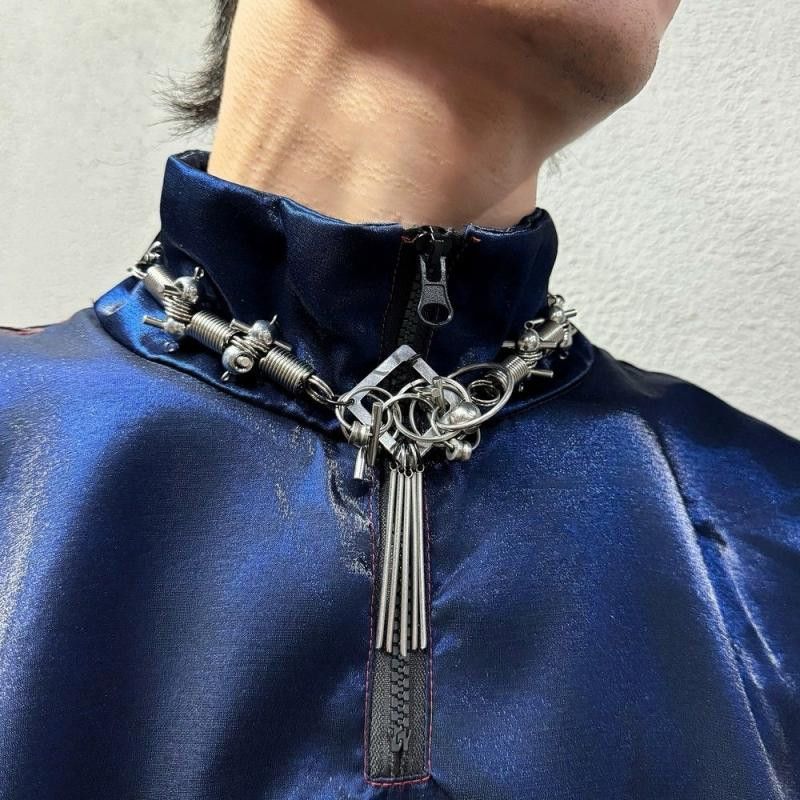 Jewelry Hardcore Mechanical Punk Necklace Size ONE SIZE - 2 Thumbnail