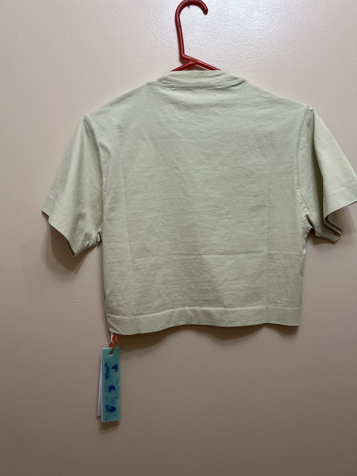 Off-White Off-White Embroidered Baseball Logo Beige Crop Top | 2XS Size XXS / US 00 / IT 34 - 6 Thumbnail