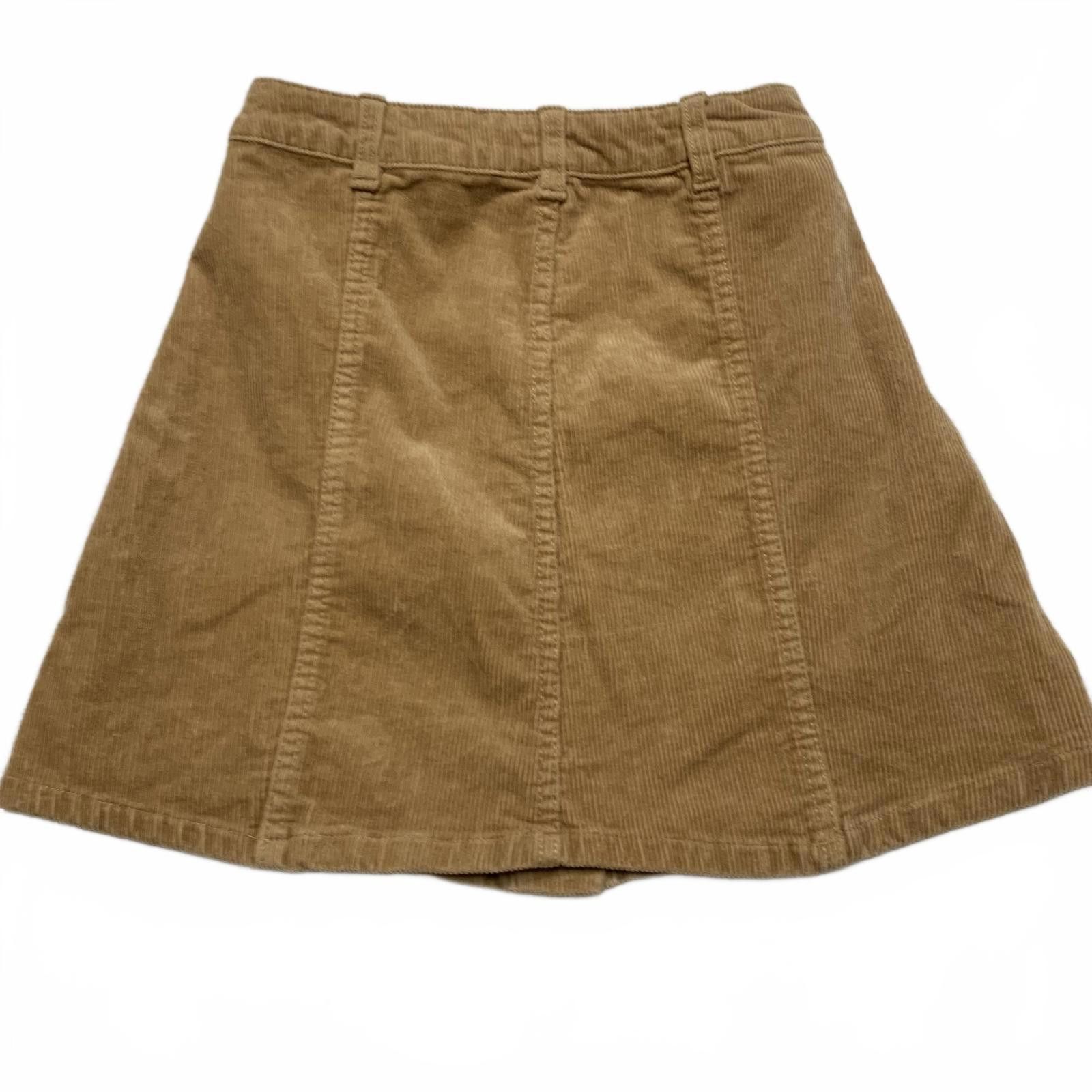 Other Hot Kiss Women's Size 0 Tan Corduroy Mini Skirt Size 25" / US 0 / IT 36 - 2 Thumbnail