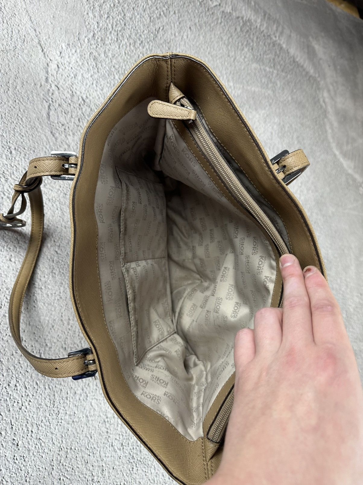 Michael Kors Michael Kors Woman’s Shoulder Bag Tote Beige Old Money Size ONE SIZE - 10 Thumbnail