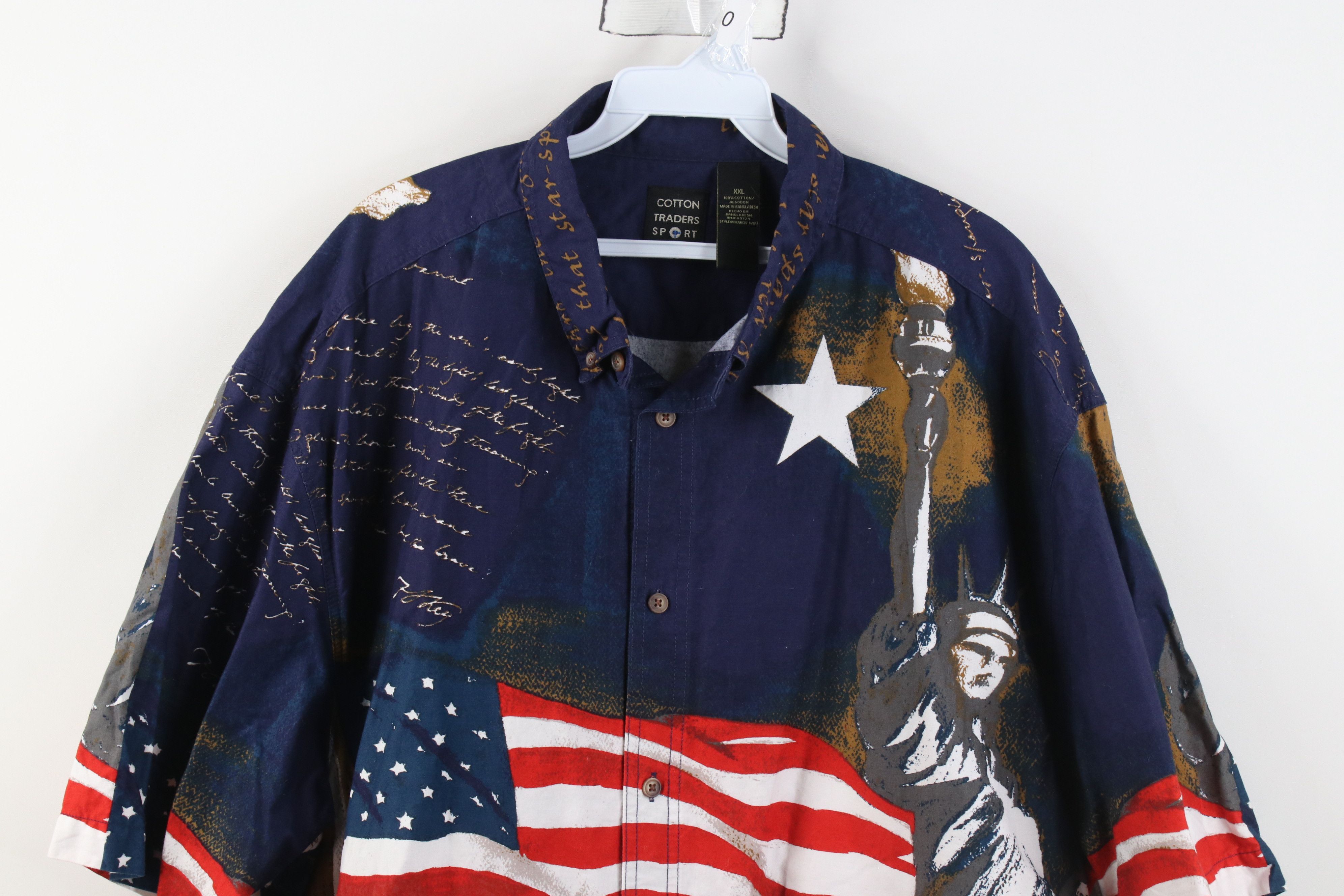 Vintage Vintage 90s Y2K Streetwear Statue of Liberty Button Shirt Size US XXL / EU 58 / 5 - 2 Thumbnail