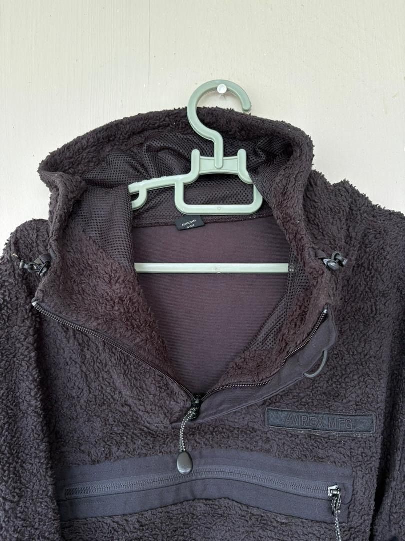 Avirex Vtg Avirex Anorak Sherpa Jacket With Hoodies Design Size US XL / EU 56 / 4 - 5 Thumbnail