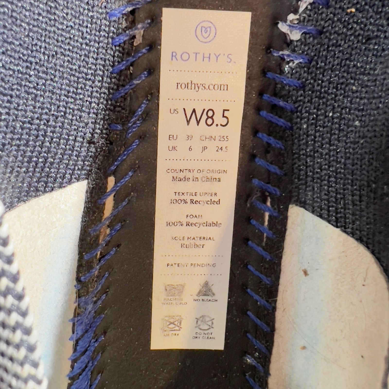 Other Rothy's Captoe Comfort Ballet Flats W8.5 Black NO INSOLES Size US 8.5 / IT 38.5 - 3 Thumbnail