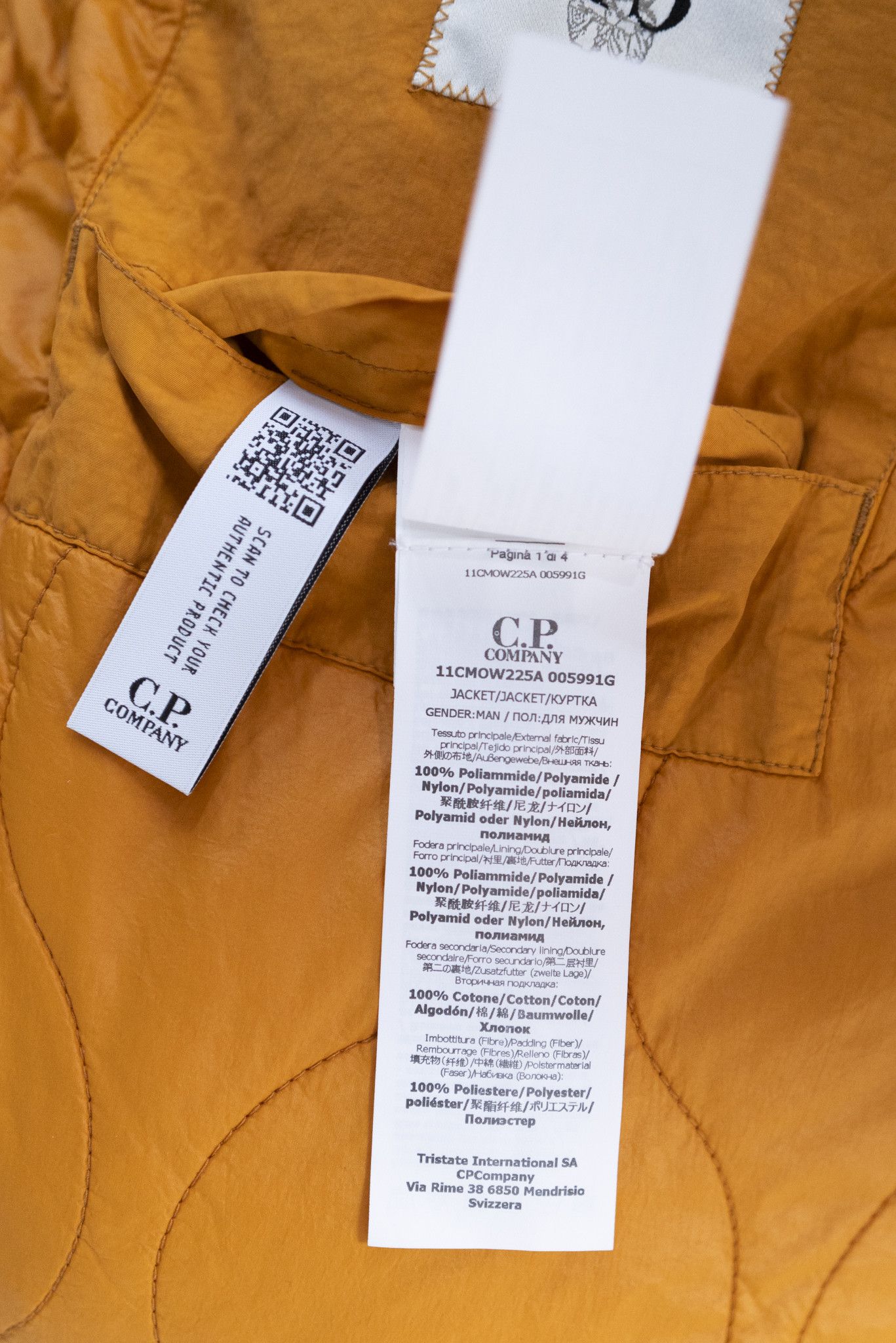 C.P. Company C.P. COMPANY QUILTED BOMBER ORANGE SZ L Size US L / EU 52-54 / 3 - 9 Thumbnail
