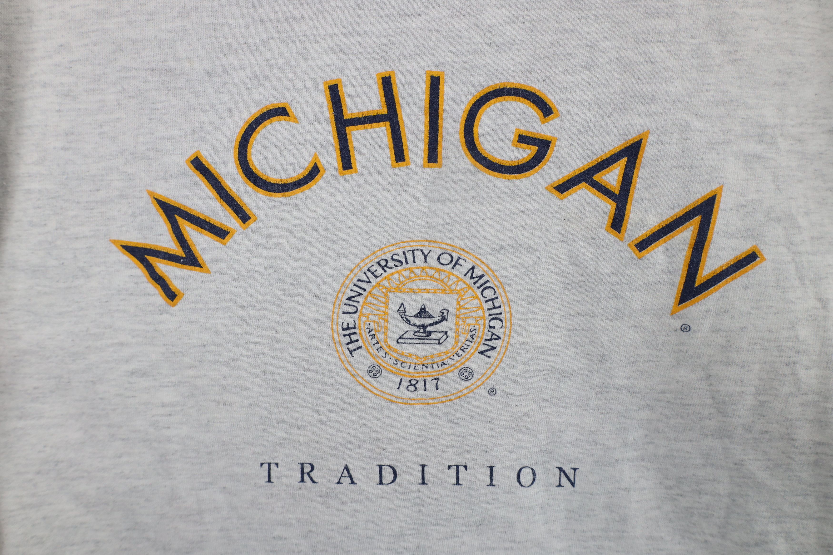 Vintage Vintage 90s University of Michigan Long Sleeve T-Shirt USA Size US L / EU 52-54 / 3 - 4 Thumbnail