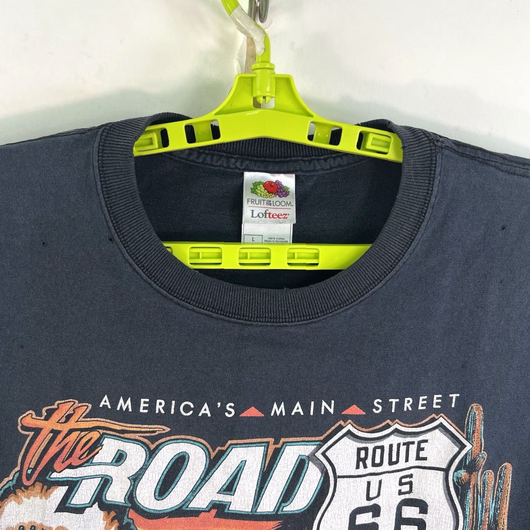 Route 66 VINTAGE Route 66 T-Shirt Men Size L Black 90s Cars Classic Short Sleeve Size US L / EU 52-54 / 3 - 3 Thumbnail