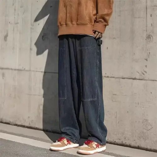 Japanese Brand Hamada x Asai Blue High Street Vintage Loose Jeans Size US 31 - 2 Thumbnail