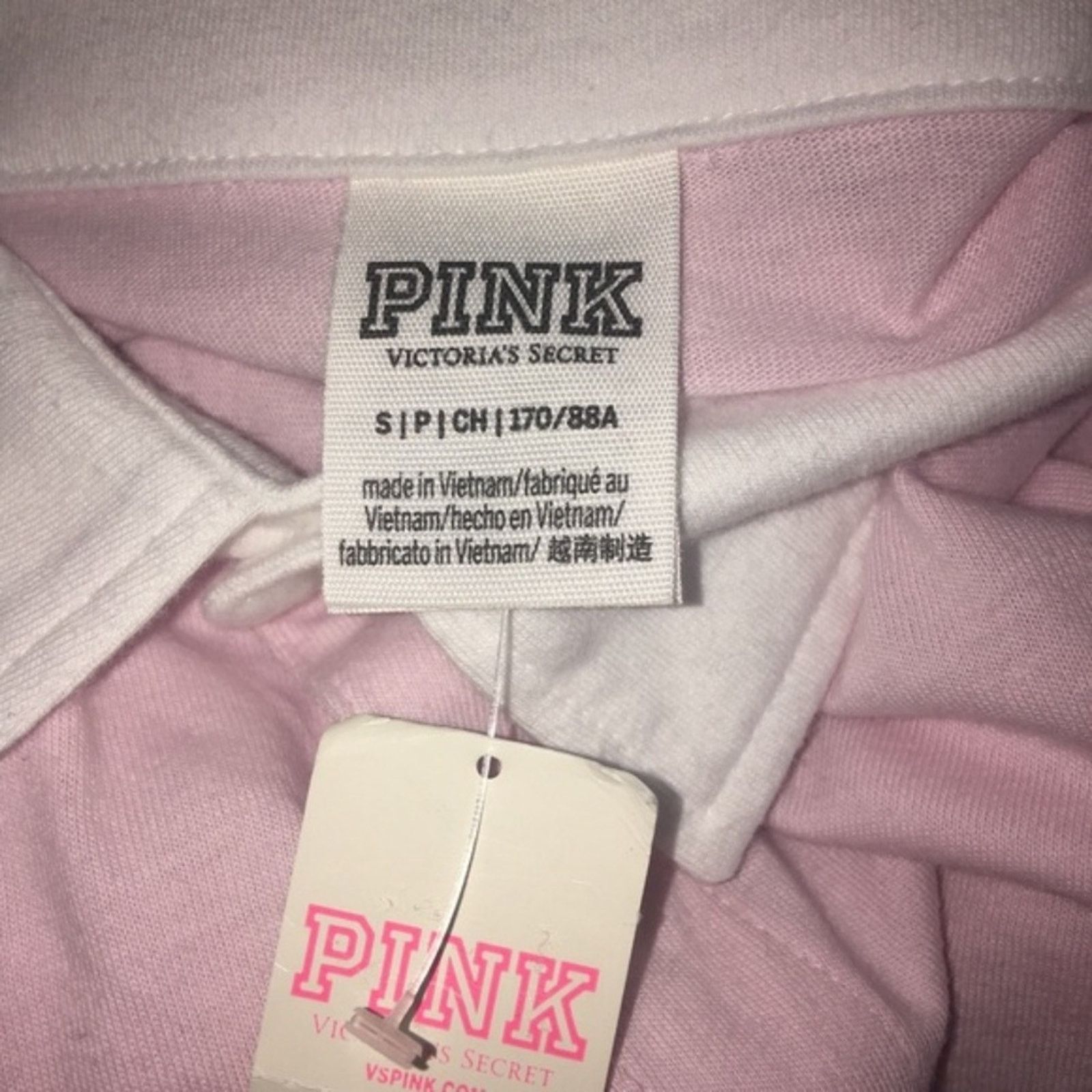 Pink × Victoria's Secret NWT VS Pink Women's Rugby Polo Shirt Long Sleeve Size Small Size S / US 4 / IT 40 - 4 Thumbnail