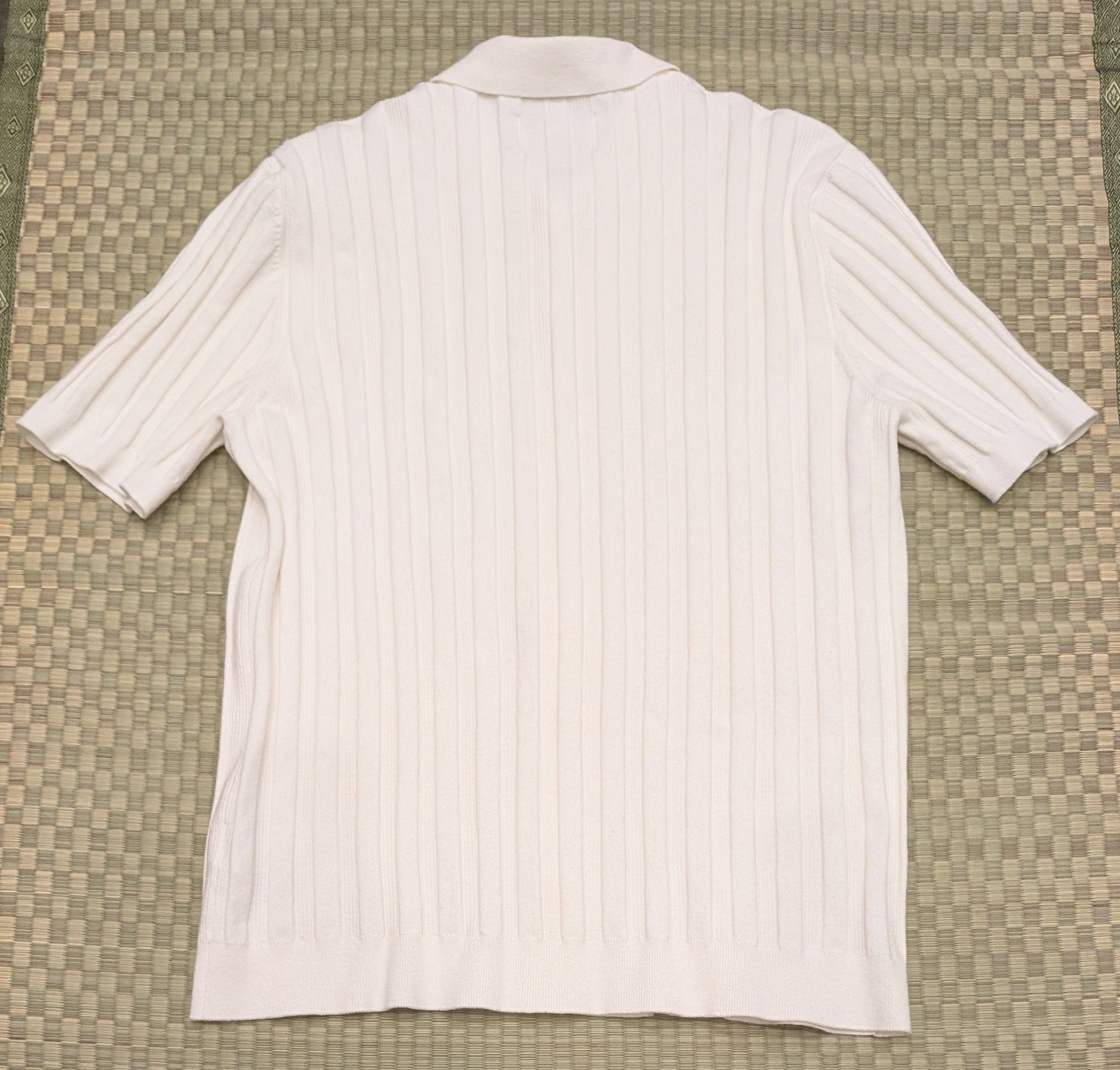 Wax London Wax London Naples Ecru Textured Knitted Polo Shirt Size US L / EU 52-54 / 3 - 2 Thumbnail