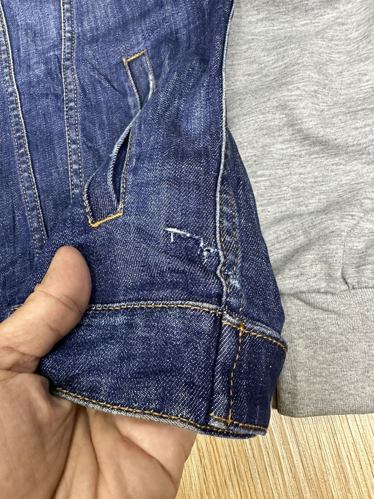 Eleventy Eleventy Denim Hoodie Made In Italy Jacket Z210 Size US L / EU 52-54 / 3 - 5 Thumbnail