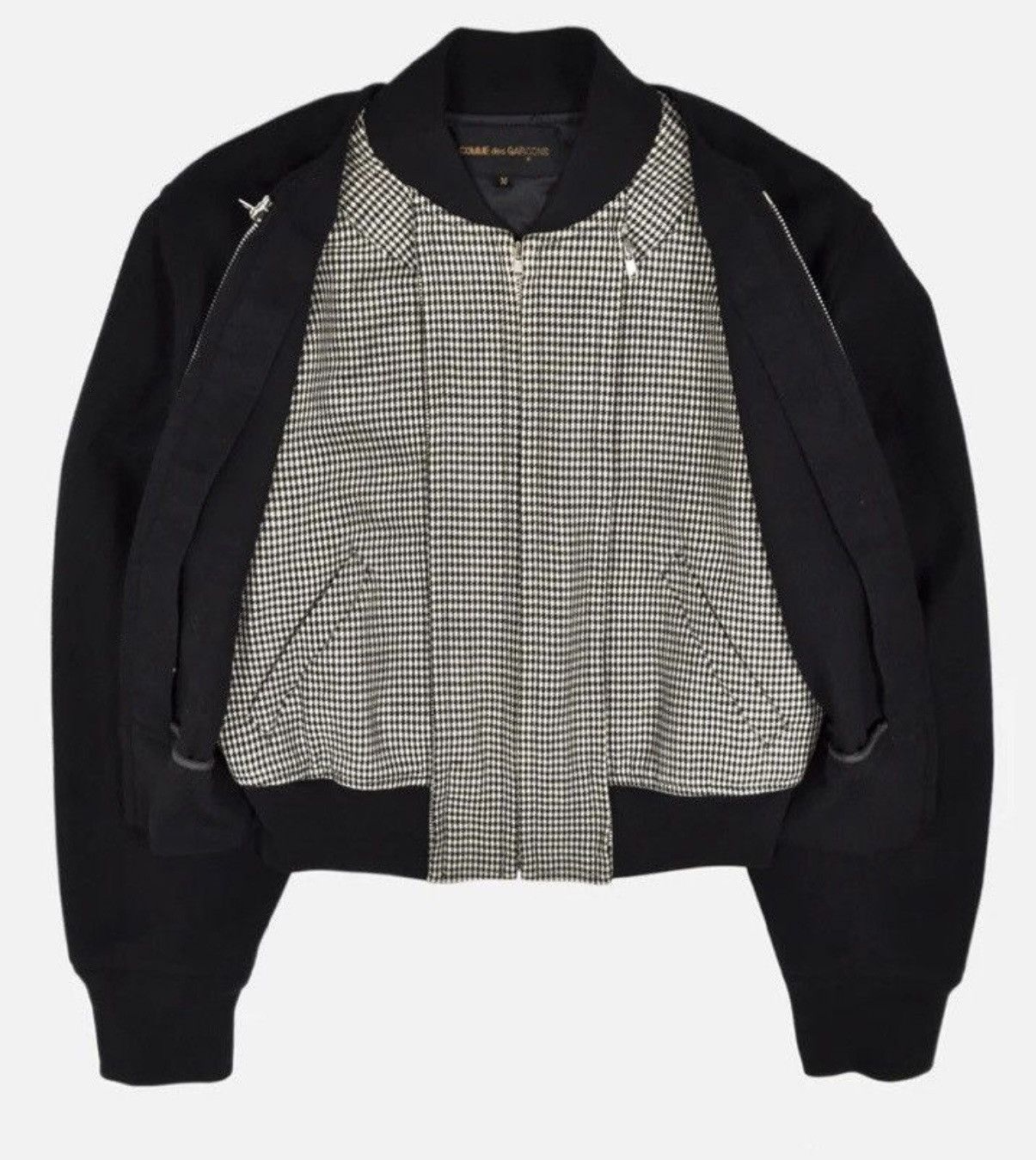 AD1989 Comme Des Garcons Double Layer Houndstooth Bomber