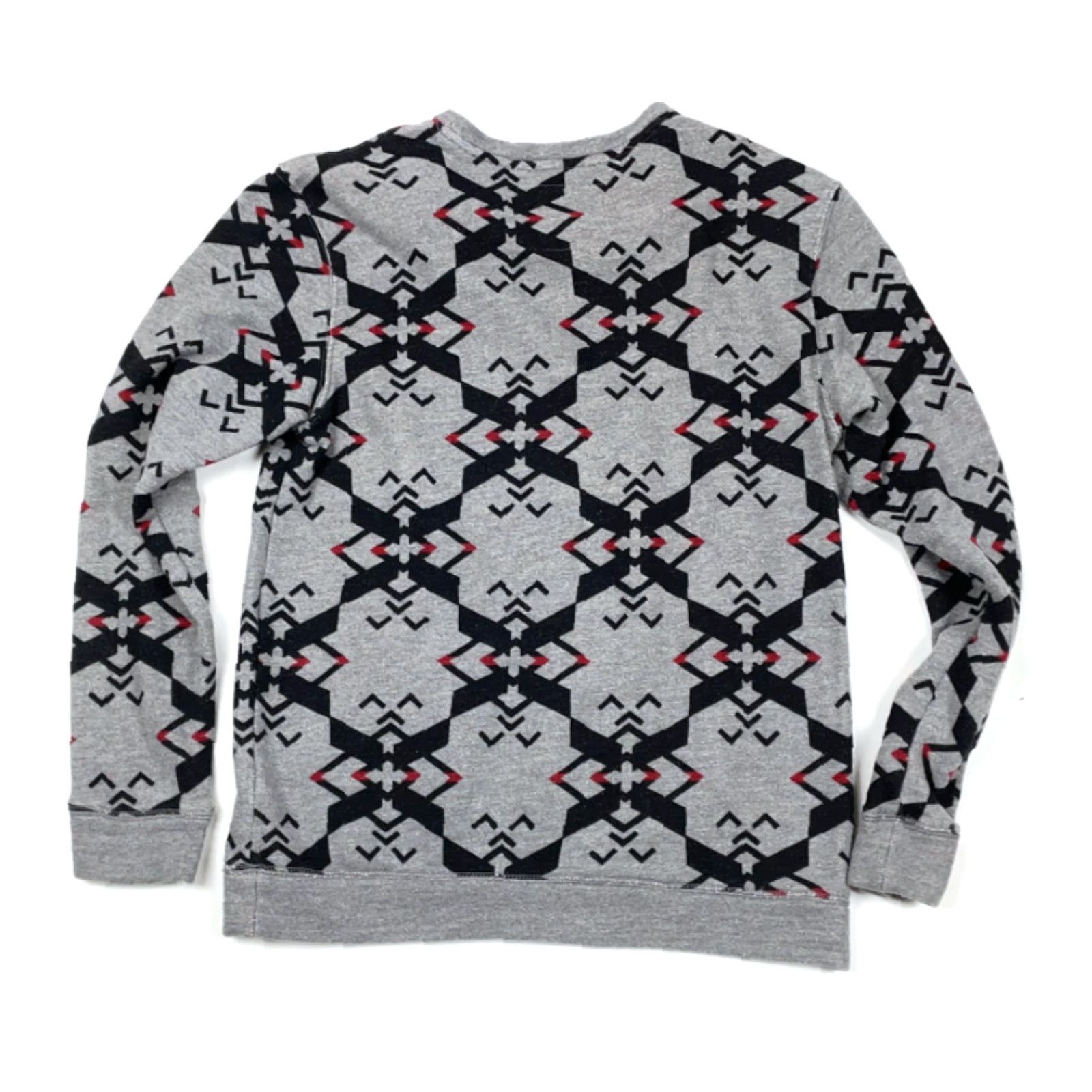 Vintage On the Byas Sweatshirt Gray Pullover Mens Medium Aztec Geometric Tribal Crew Neck Size US M / EU 48-50 / 2 - 2 Thumbnail