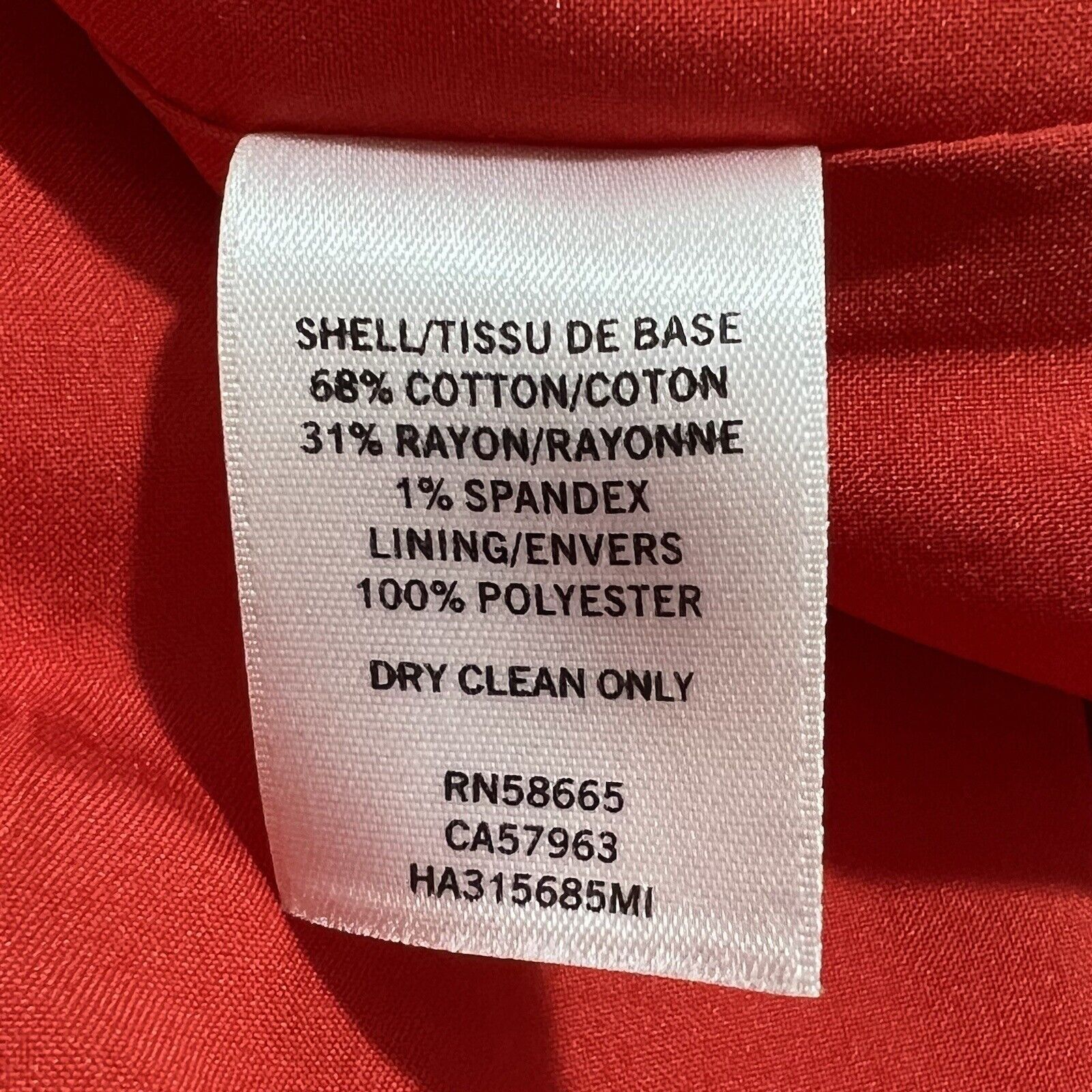 Nordstrom Halogen Pencil Skirt Lined Red Abstract Pattern Career Size 32" / US 10 / IT 46 - 4 Thumbnail