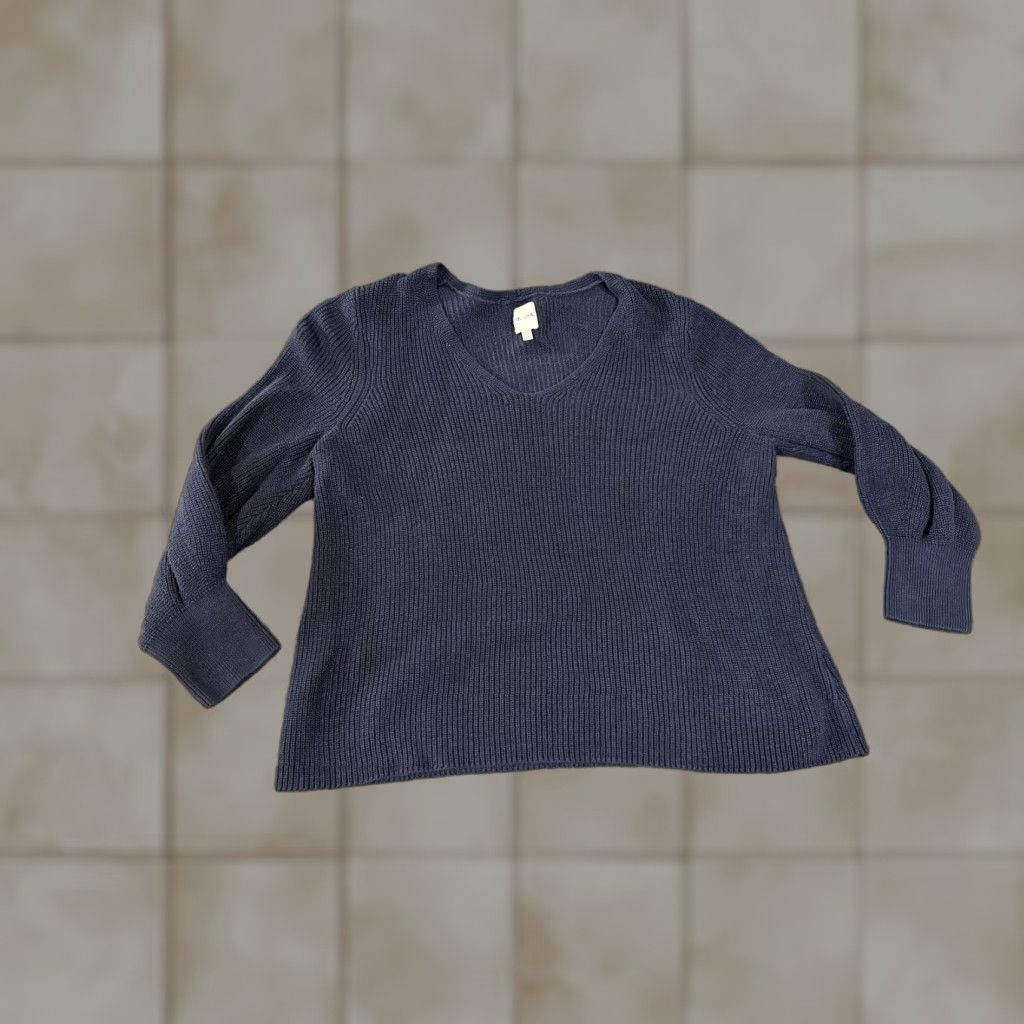 NIC+ZOE NIC+ZOE Sweater Womens XL Blue Knit Long Sleeve Crewneck Pullover Size XL / US 12-14 / IT 48-50 - 1 Thumbnail