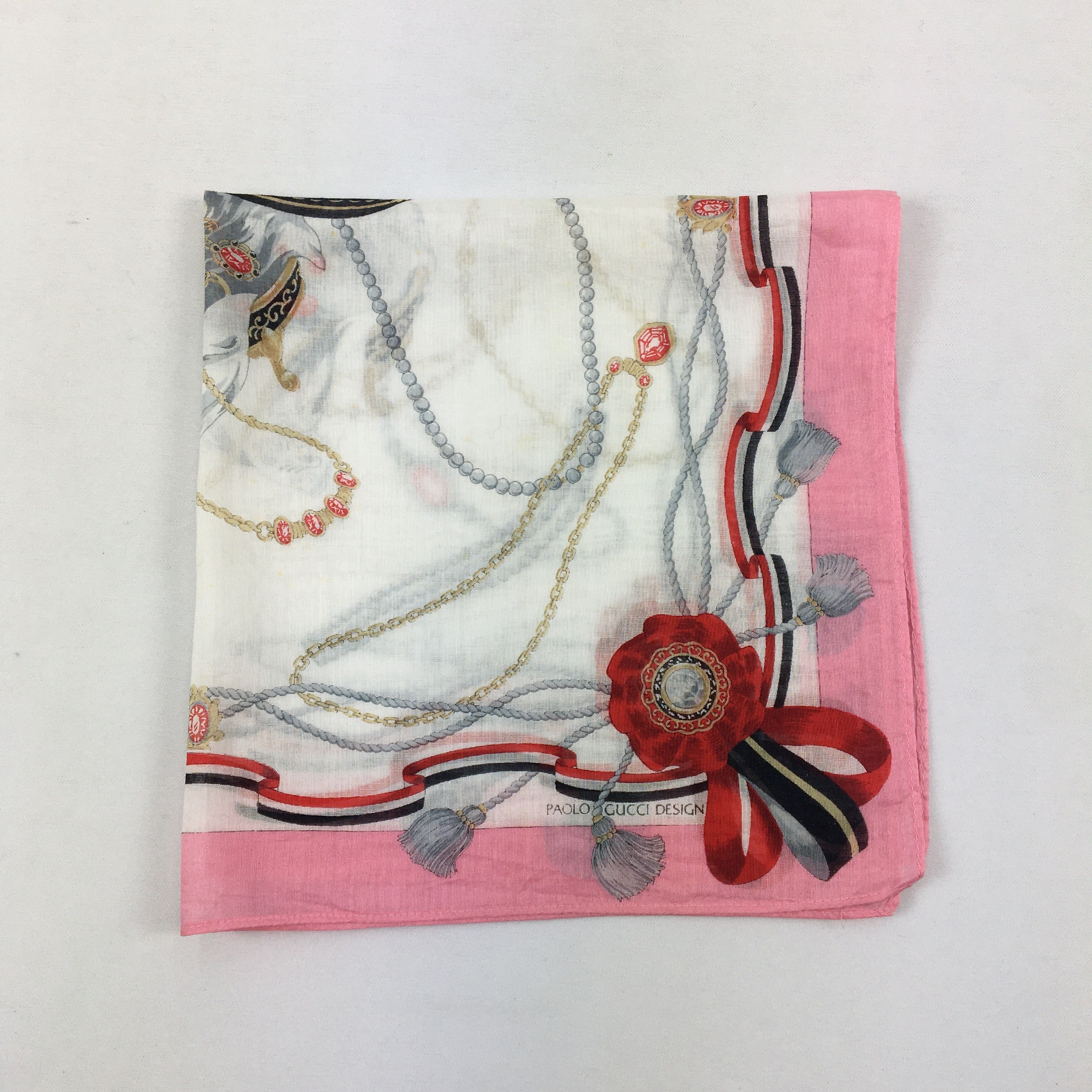 Paolo Gucci Vintage Paolo Gucci Handkerchief Neckerchief Bandana Size ONE SIZE - 4 Thumbnail