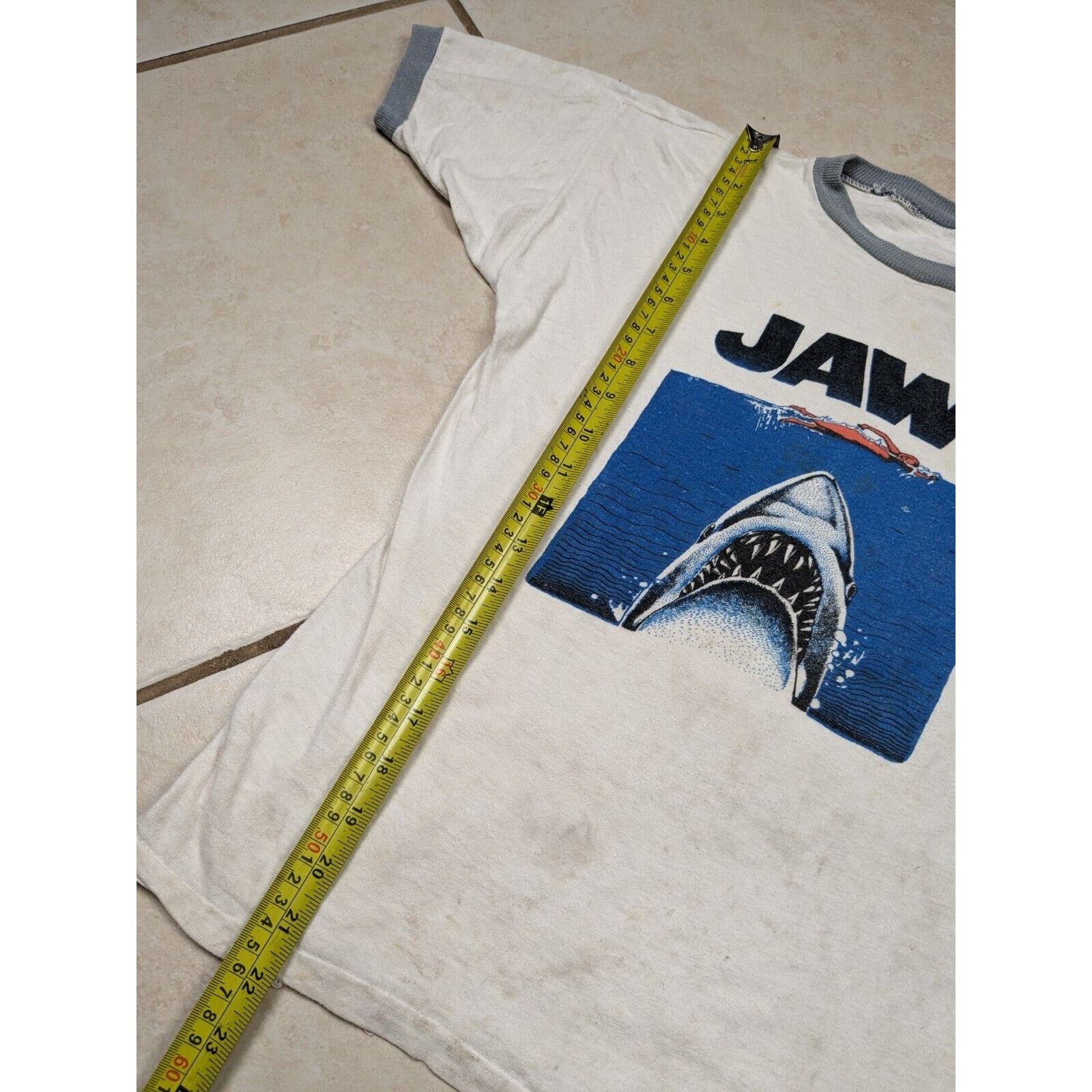 Other Vtg 1970s Jaws Promo Ringer T Shirt Horror Steven Spielberg Size US S / EU 44-46 / 1 - 10 Thumbnail