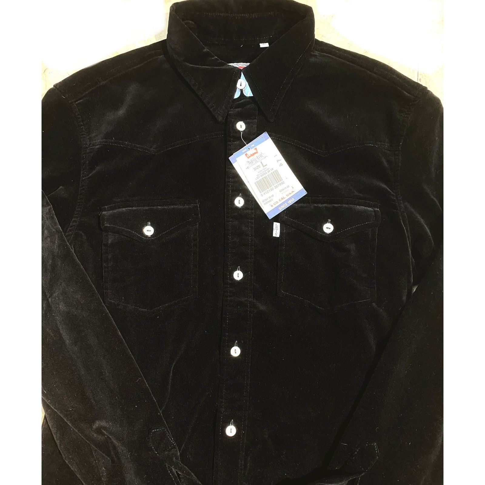 Levi's Levi’s NWT 90s black velvet ladies winter shirt, mint S & L Size S / US 4 / IT 40 - 7 Thumbnail