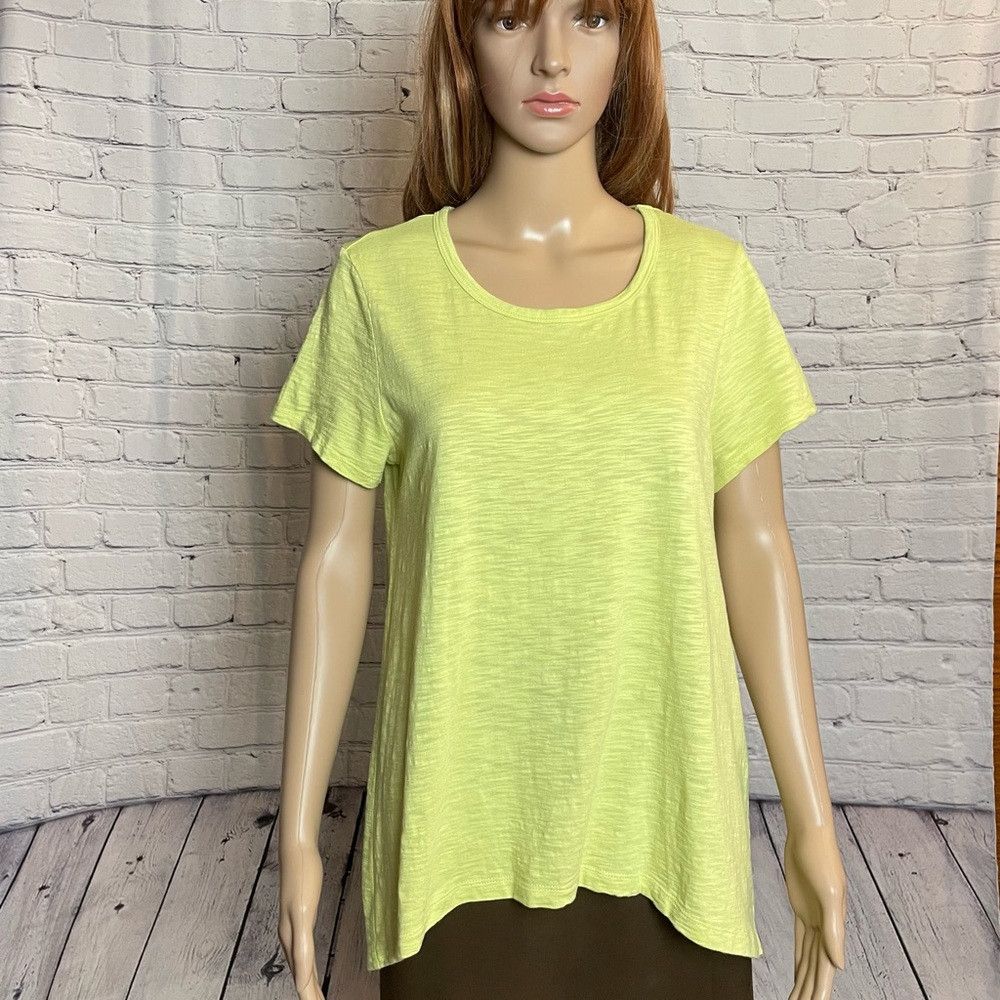Chicos New Chico's The Ultimate Hi-Low Yellow Tee Size 1 US M Size M / US 6-8 / IT 42-44 - 1 Thumbnail