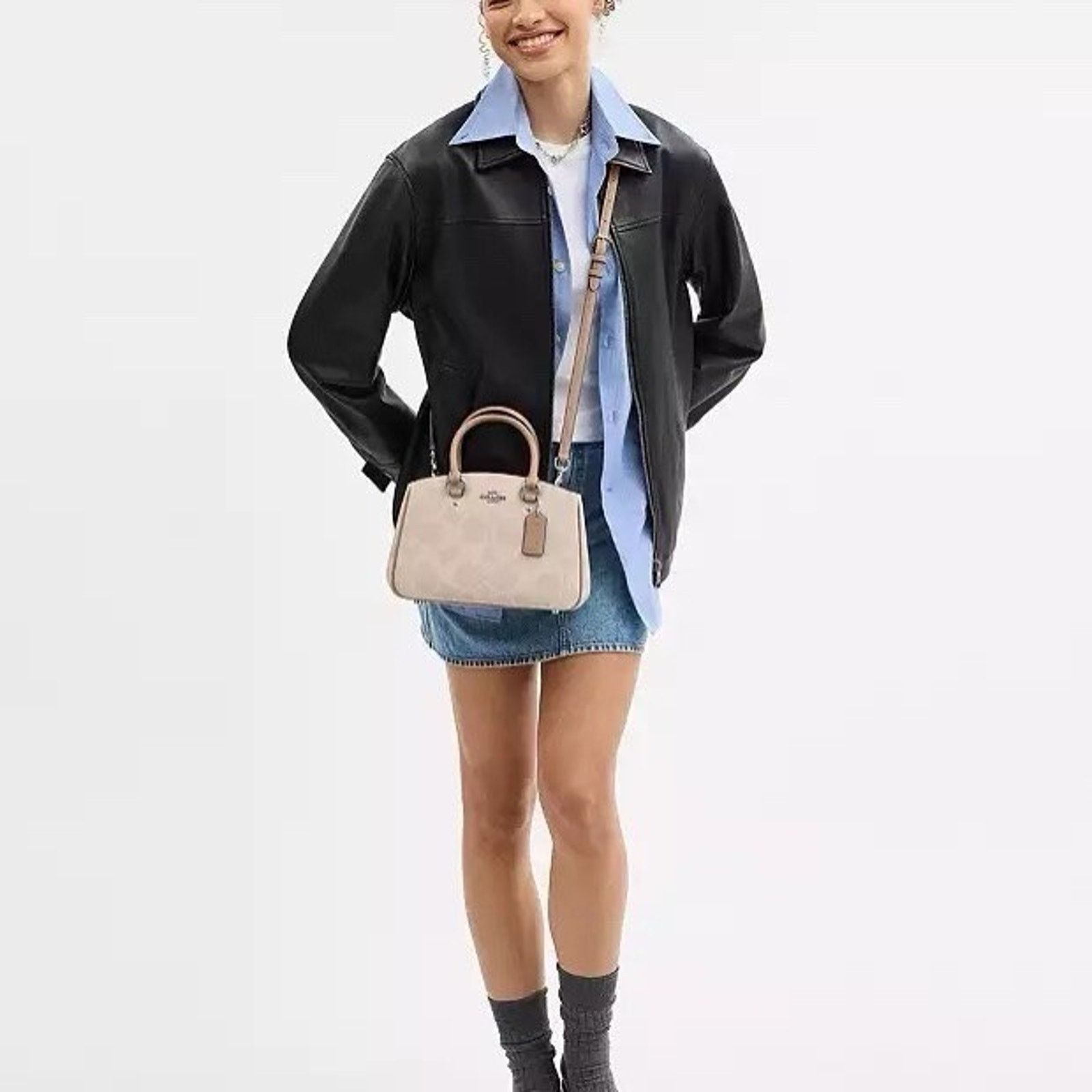 Coach NWT Coach Savannah Small Carryall Bag CAL53 Sand/Taupe Size ONE SIZE - 8 Thumbnail