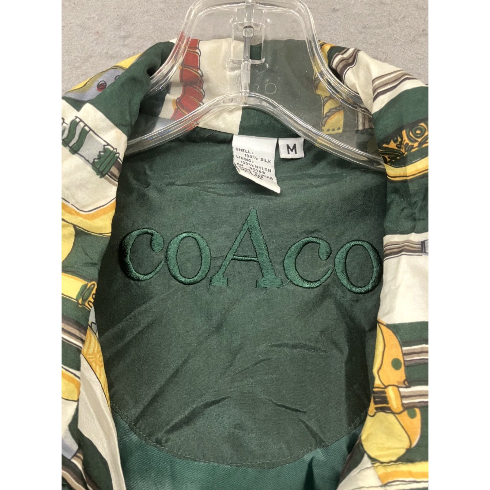 Vintage VINTAGE coAco Windbreaker Jacket Womens M Striped Silk Full Zip Golf 80s 90s Women North American? Size M / US 6-8 / IT 42-44 - 5 Thumbnail