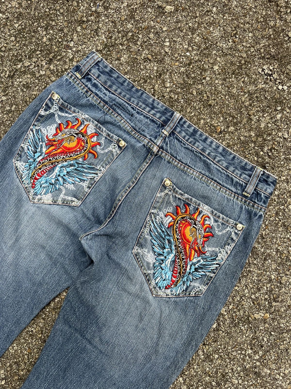 Christian Audigier Ed Hardy Jeans by Christian Audigier Pants Baggy Loose Fit Size US 36 / EU 52 - 1 Thumbnail
