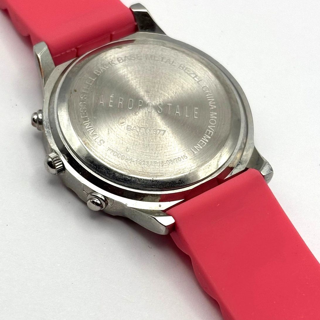 Aeropostale Silver & Pink Aeropostal Men's Watch Size ONE SIZE - 5 Thumbnail