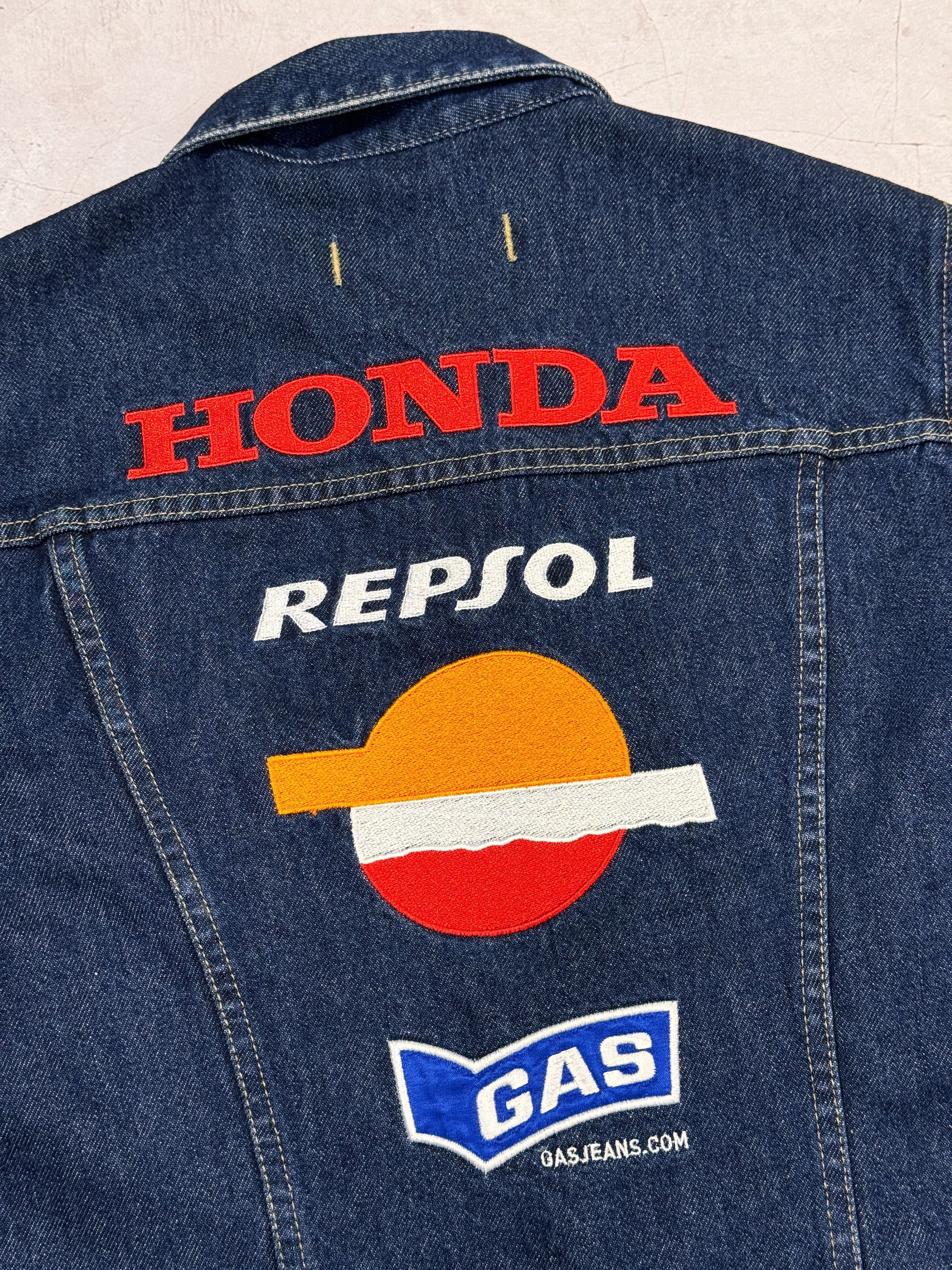 GAS × Honda Gas Denim Jacket Honda Repsol Racing Michelin Women Size L / US 10 / IT 46 - 21 Thumbnail