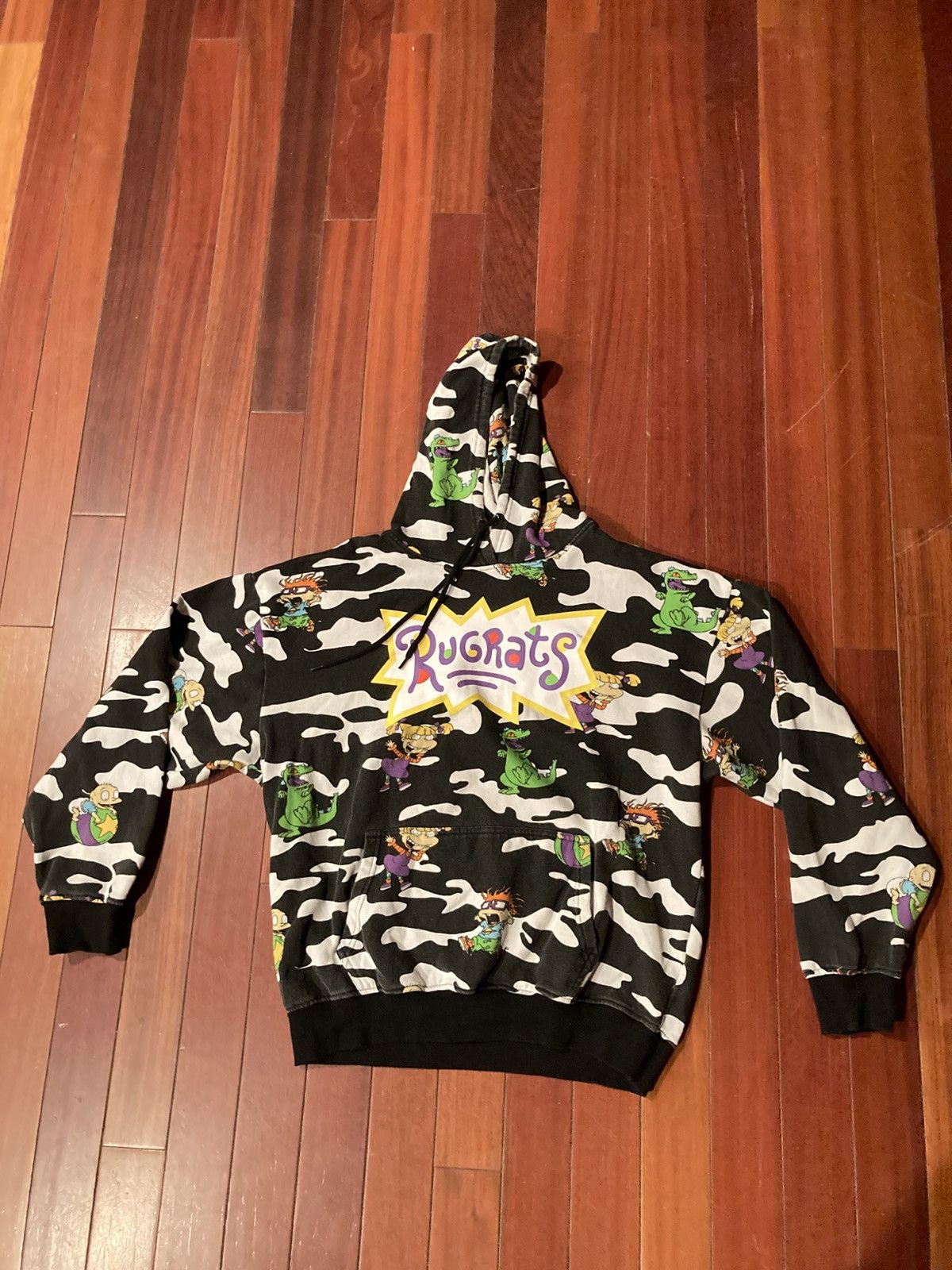 Nickelodeon × Vintage Nickelodeon Rugrats Camo Logo Fleece Hoodie Faded Mens XL Size US XL / EU 56 / 4 - 2 Thumbnail