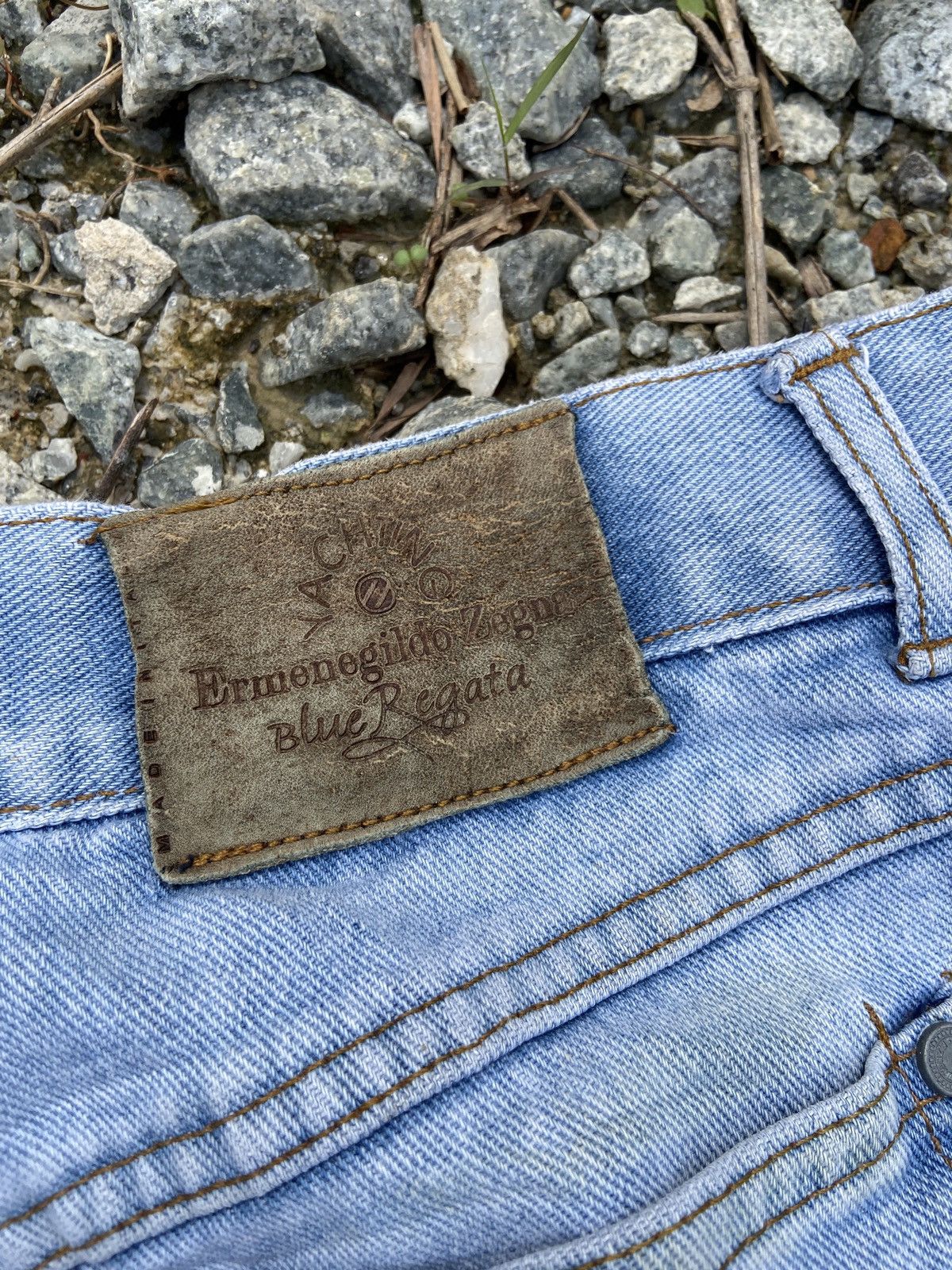 Ermenegildo Zegna Vintage Distressed Zegna Denim Size US 35 - 16 Thumbnail
