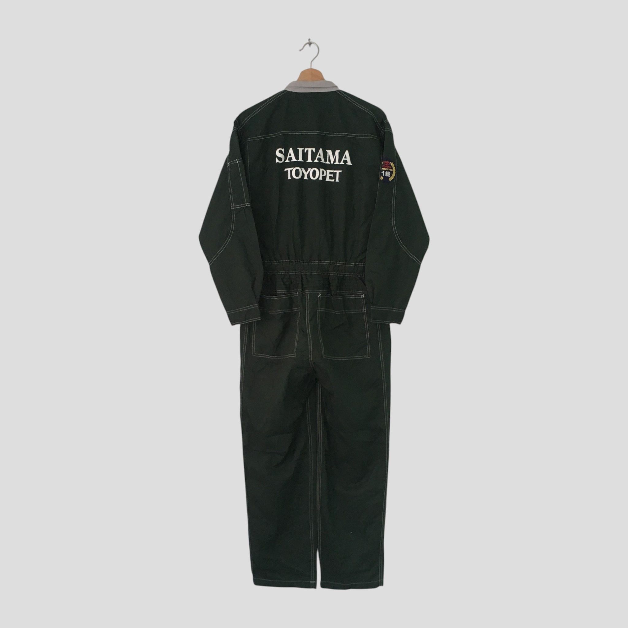 Japanese Brand Vintage 90's Toyota Techno Japan Green Coveralls Size US M / EU 48-50 / 2 - 1 Thumbnail