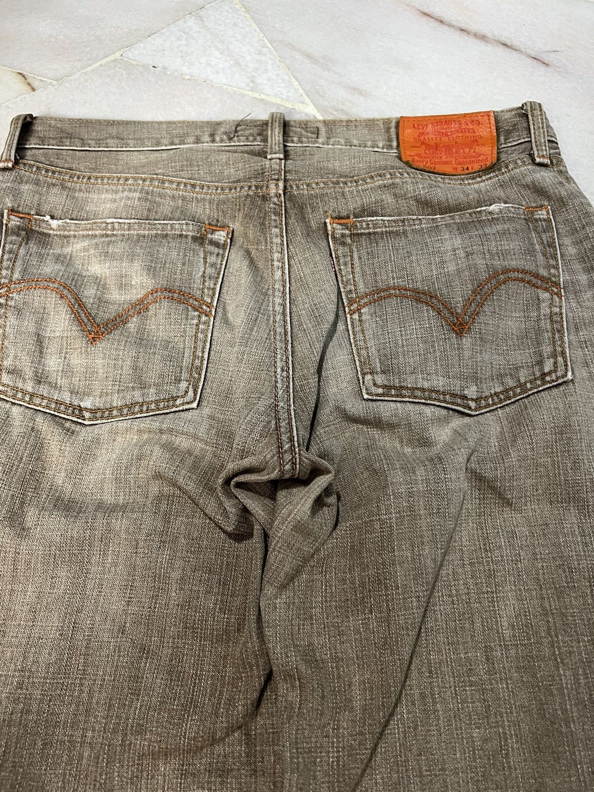 Levi's 💥BAGGY💥VINTAGE LEVIS 502 BROWN JEANS VERY RARE Size US 33 - 12 Thumbnail