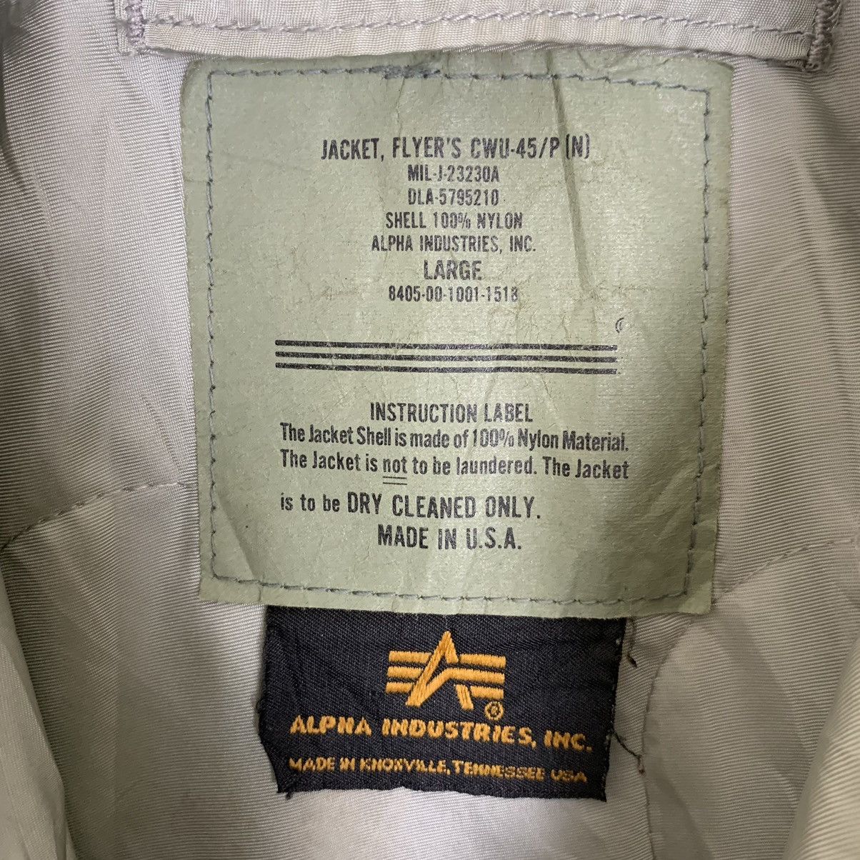 Alpha Industries Alpha Industries CW Flight Jacket Alpha Bomber Jacket Size US L / EU 52-54 / 3 - 14 Thumbnail