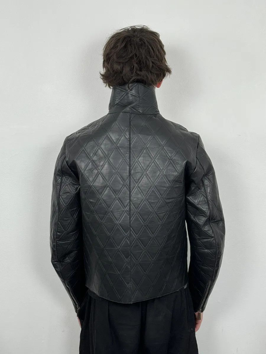 Emporio Armani AW2013 Emporio Armani Black Asymmetrical Losange Leather Jacket Size US S / EU 44-46 / 1 - 4 Thumbnail