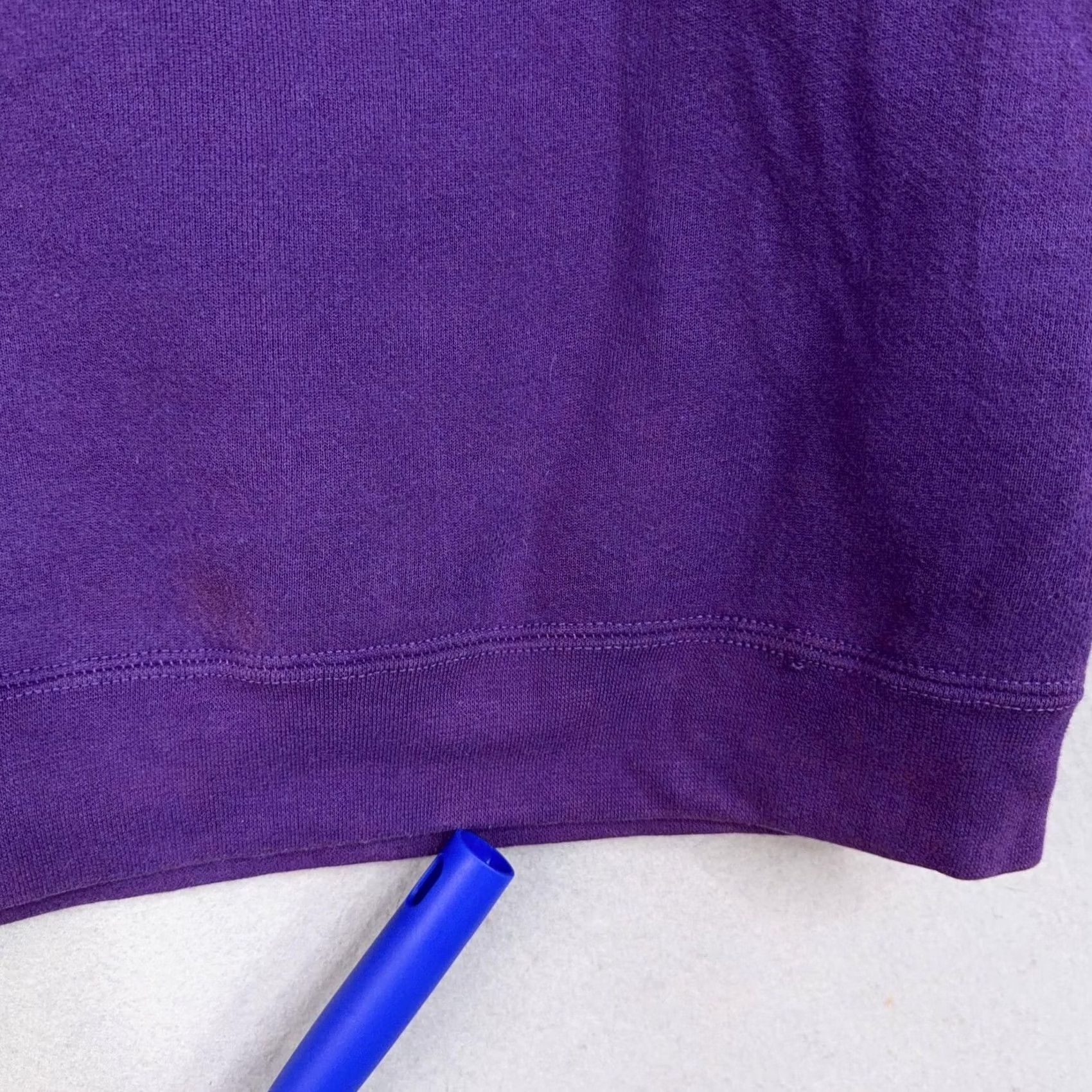 Edwin VINTAGE Edwin Sweatshirt Adult Large Purple 50/50 Fleece Cotton-Polyester Crew Neck Pullover Mens L Purple 80s 90s Size US L / EU 52-54 / 3 - 3 Thumbnail