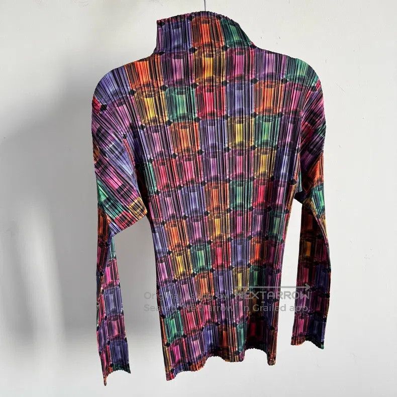 Issey Miyake Issey Miyake Color Block Long Sleeve Size L / US 10 / IT 46 - 2 Thumbnail