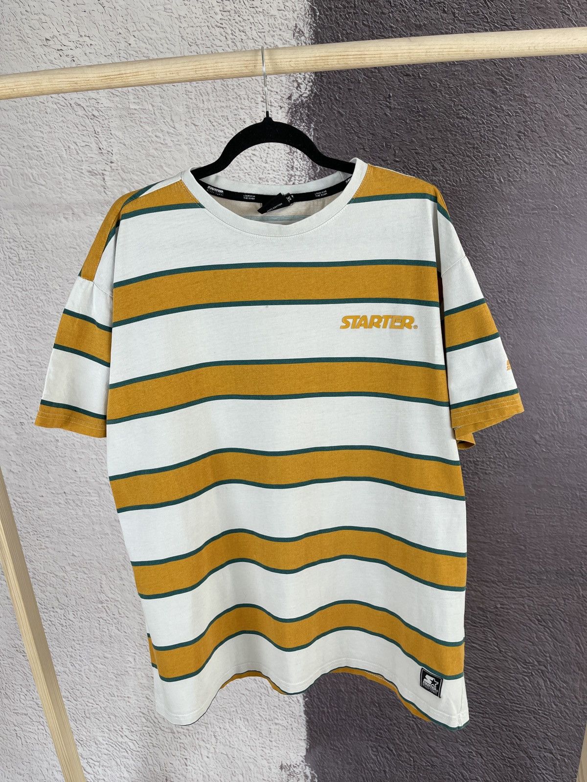 Black Label Starter Black label white orange striped tee shirt Size US XL / EU 56 / 4 - 2 Thumbnail