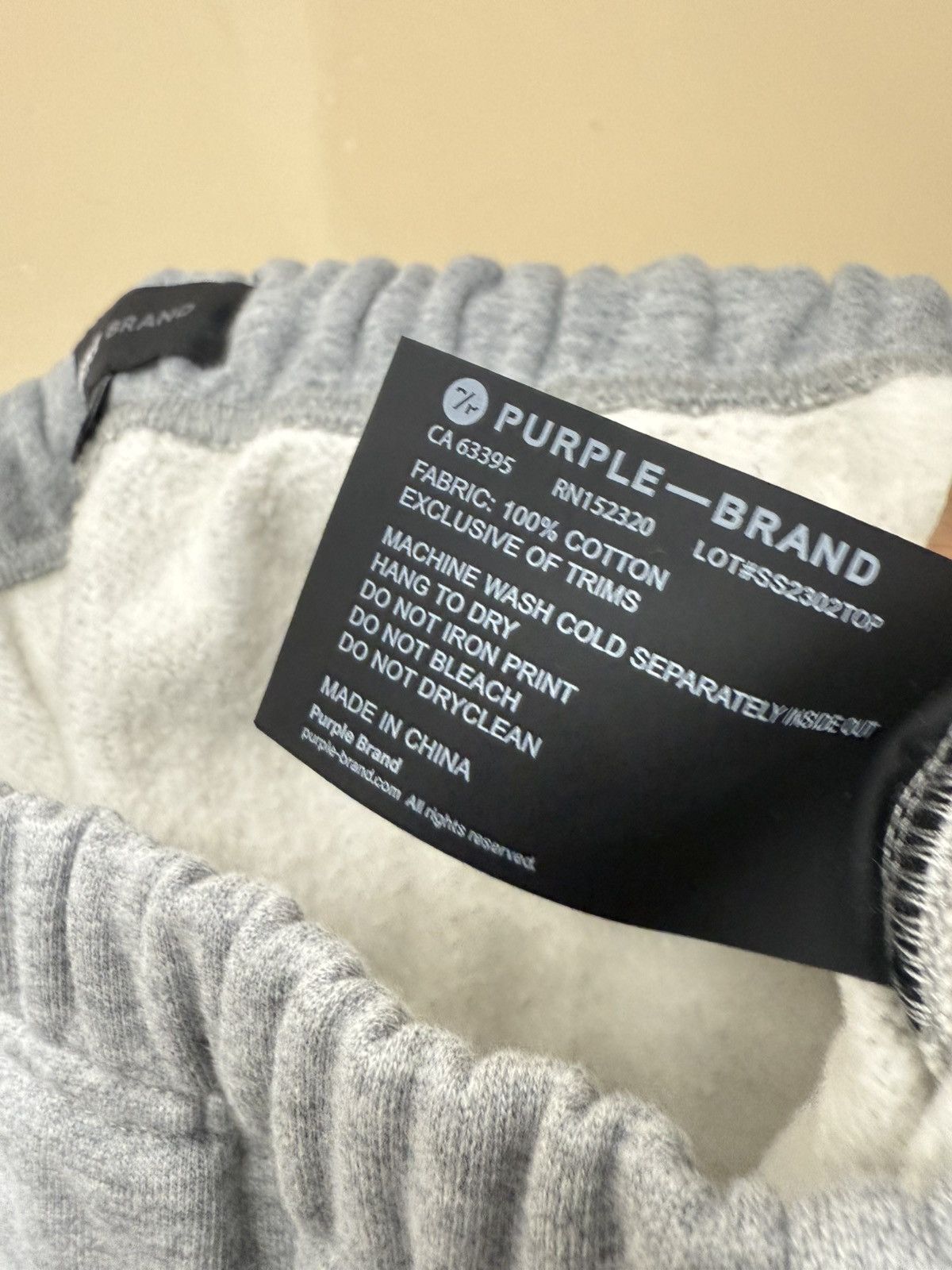 Purple Brand Purple Brand Fleece Heather Gray Size US 32 / EU 48 - 4 Thumbnail