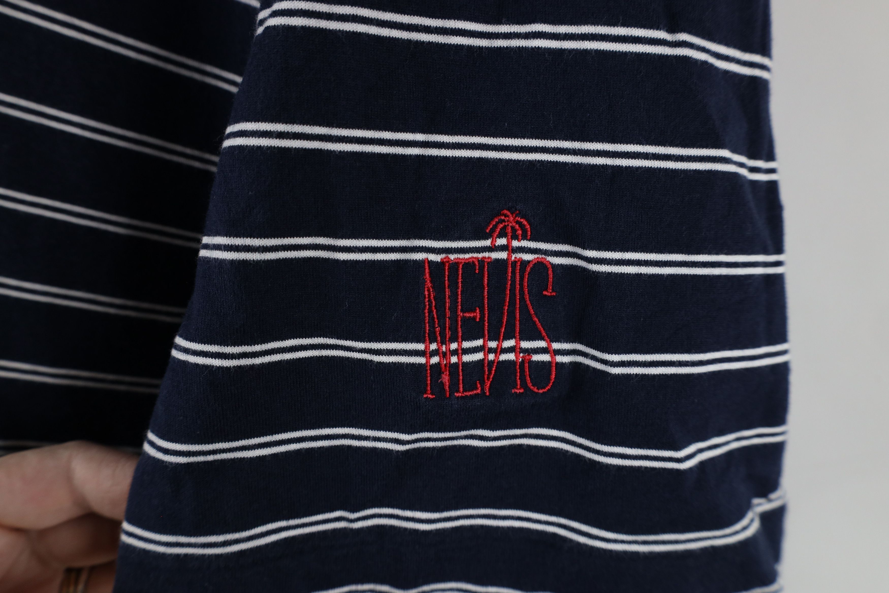Ralph Lauren × Vintage Vintage 90s Ralph Lauren Striped Spell Out Crest Polo Shirt Size US L / EU 52-54 / 3 - 4 Thumbnail