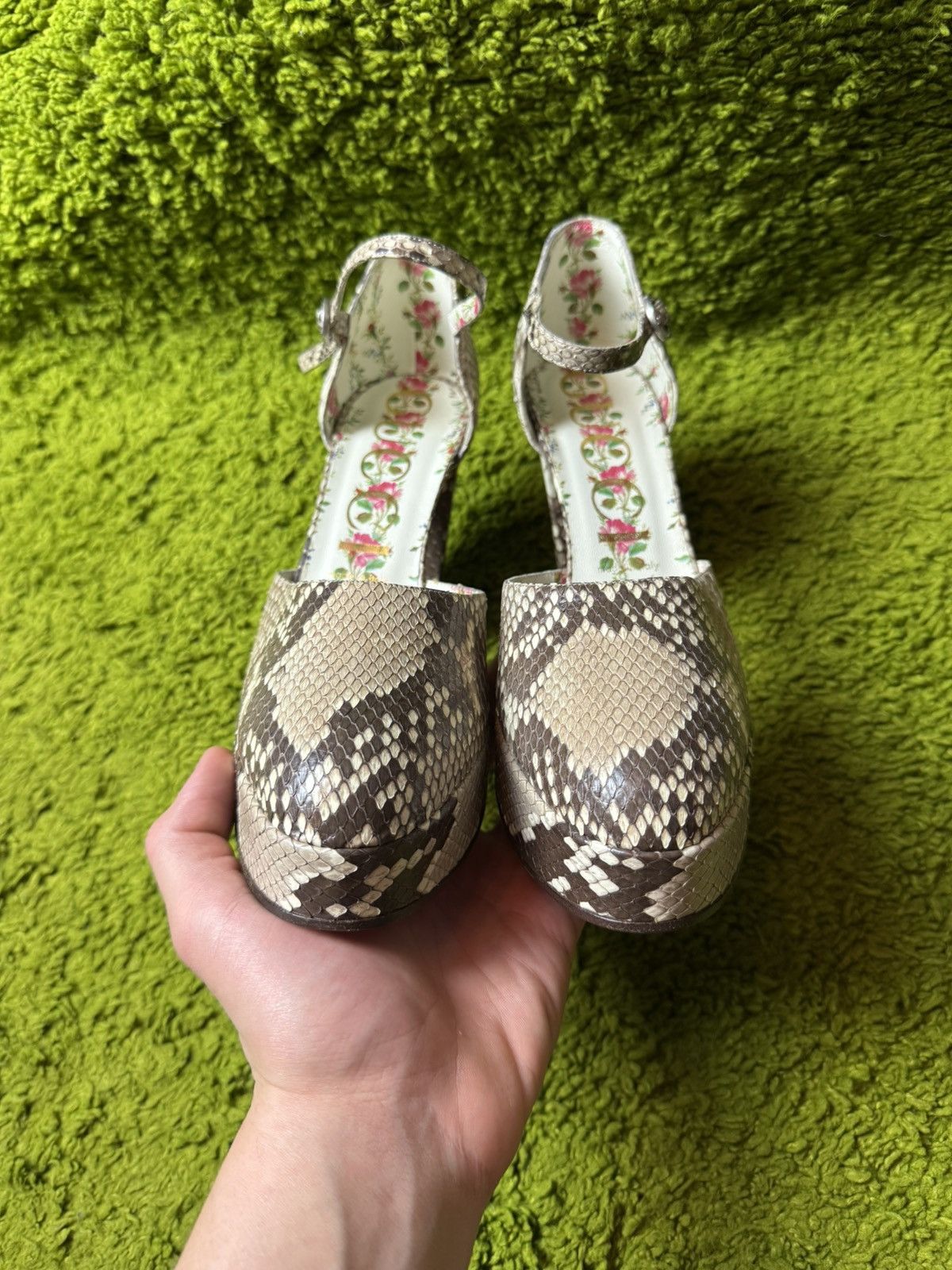 Gucci Gucci real phyton snakeskin heels Size US 9 / IT 39 - 8 Thumbnail