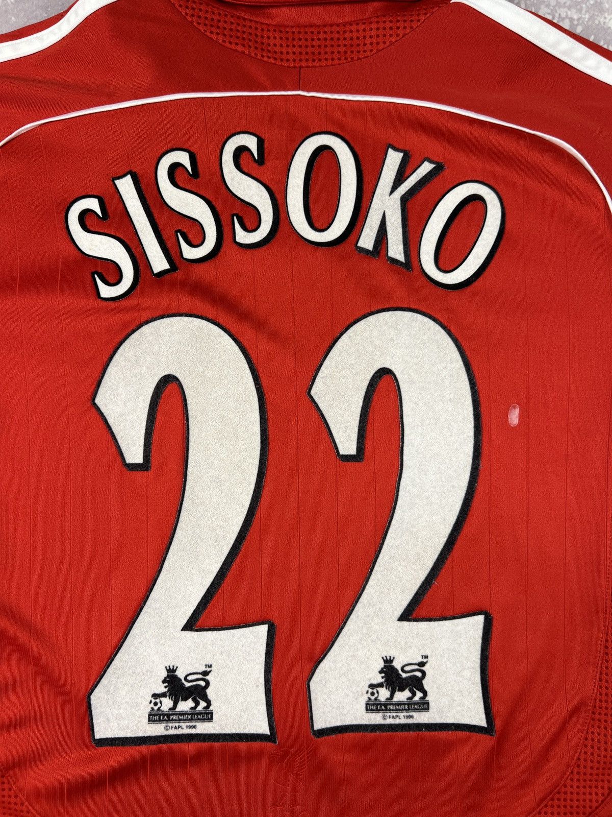 Adidas 2006-2008 Adidas Liverpool #22 Sissoko Soccer Jersey Youth M Size US XXS / EU 40 - 10 Thumbnail
