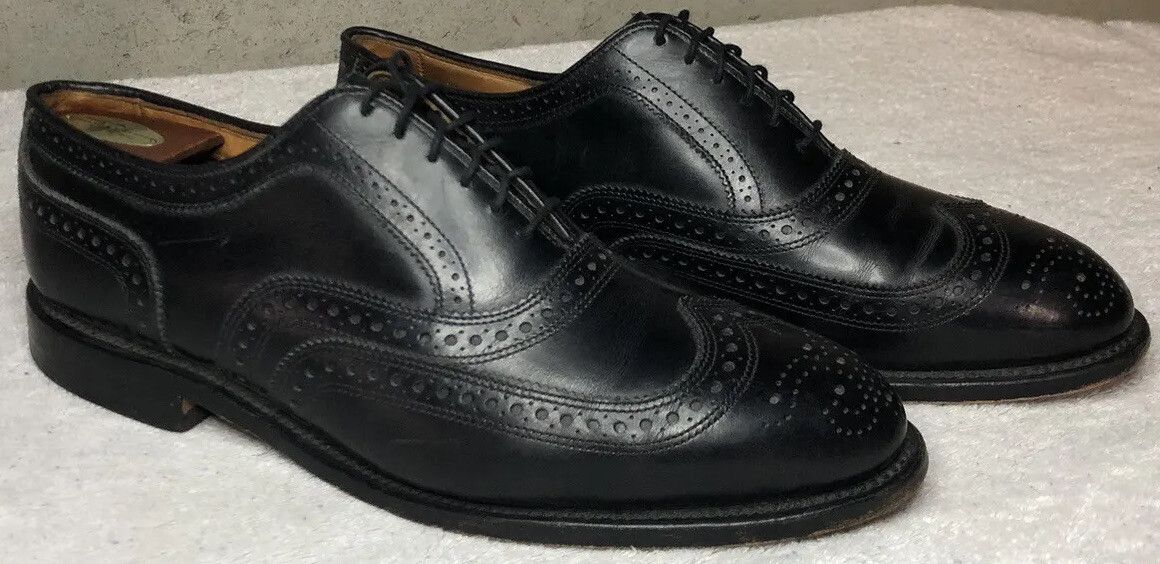 Allen Edmonds Allen Edmonds "BROADSTREET" Black Leather Brogue Men's 10E Size US 10 / EU 43 - 1 Thumbnail