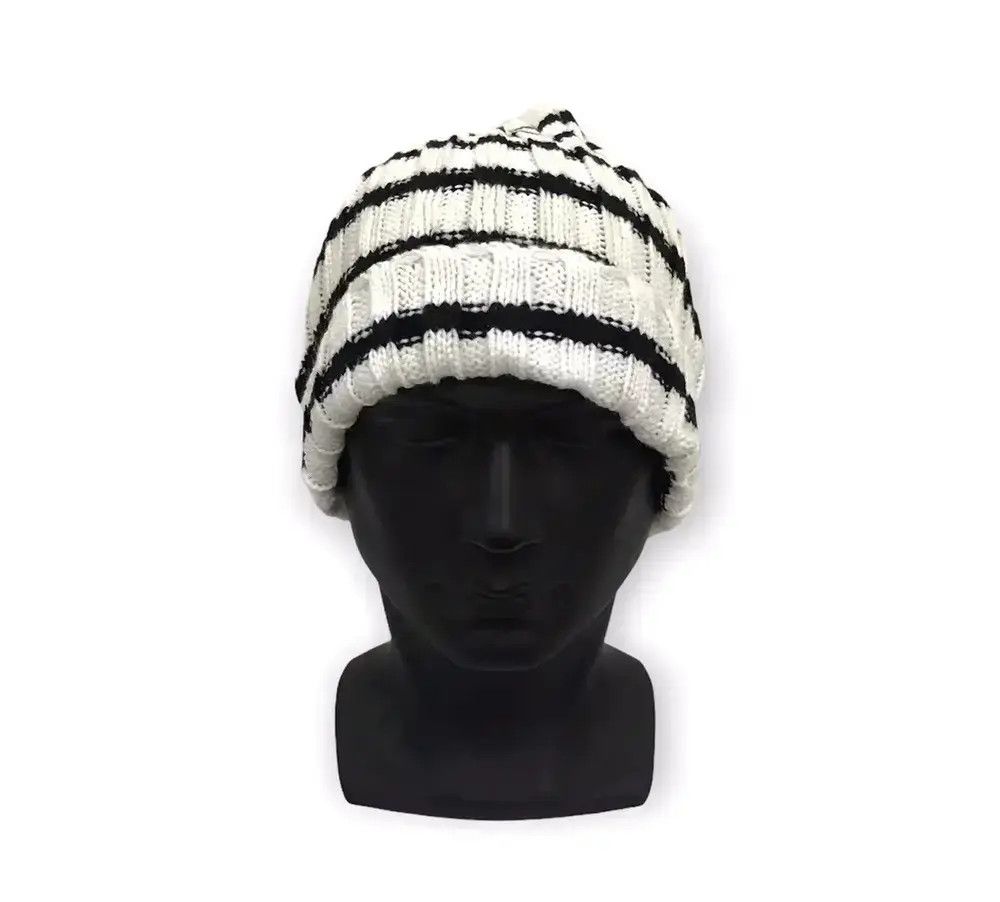 Vintage Japanese Brand Stripe Jail Beanie Hat Size ONE SIZE - 1 Thumbnail