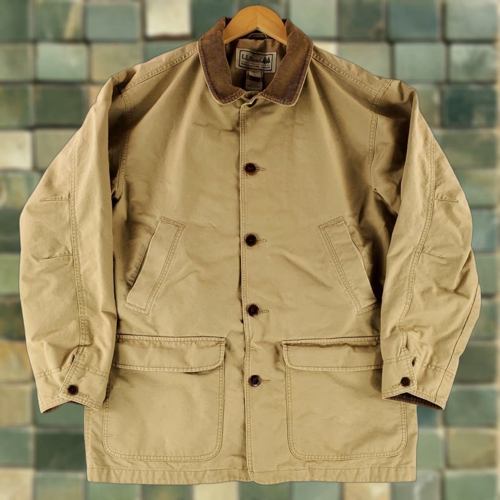 Vintage VINTAGE LL Bean Chore Jacket Corduroy Collar Tan Mens L Size US L / EU 52-54 / 3 - 1 Thumbnail