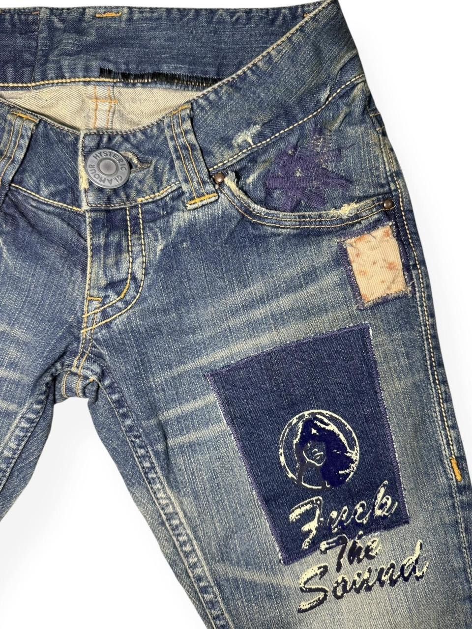 Hysteric Glamour Y2k Vintage Hysteric Glamour Patchwork Flare Blue Jeans Size 26" / US 2 / IT 38 - 7 Thumbnail