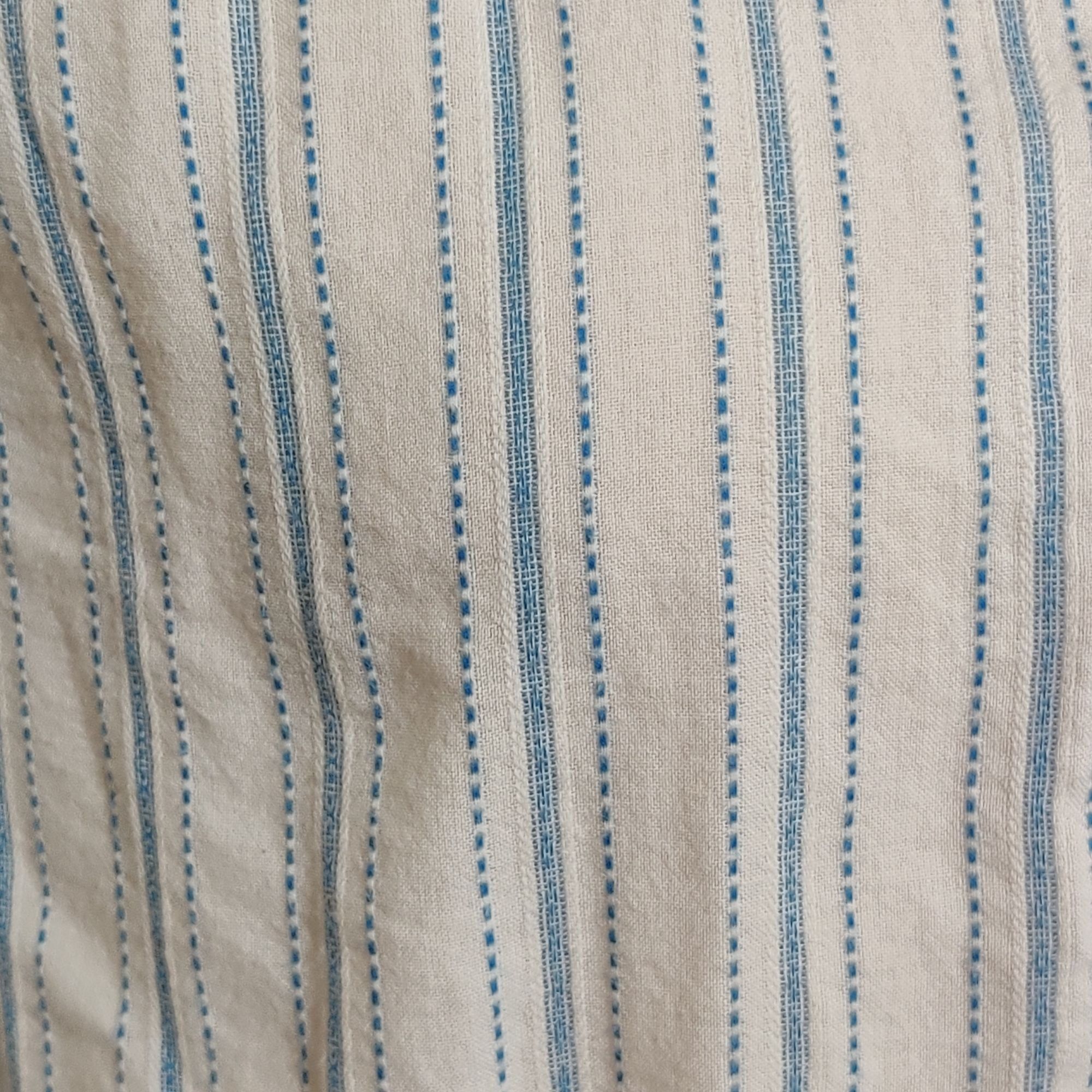Chaps Chaps L Striped Cotton Shirt Blue White Button Front Long Sl Size L / US 10 / IT 46 - 5 Thumbnail