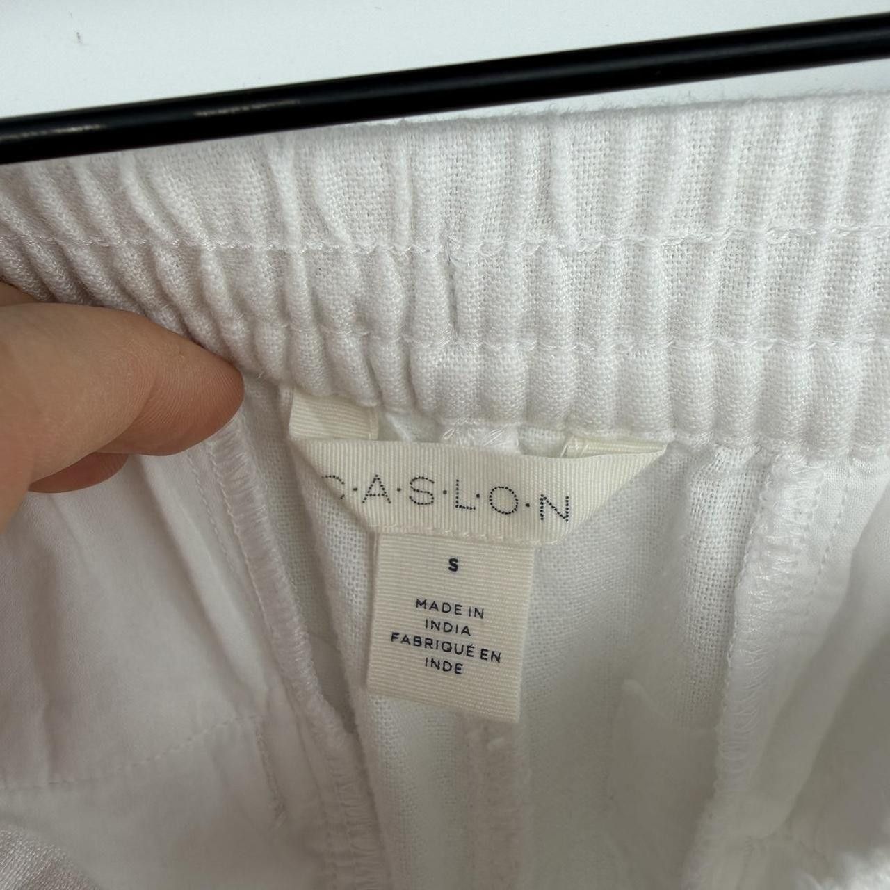 Other Caslon White Linen Blend Wide Leg Pants Size Small Size 28" / US 6 / IT 42 - 3 Thumbnail