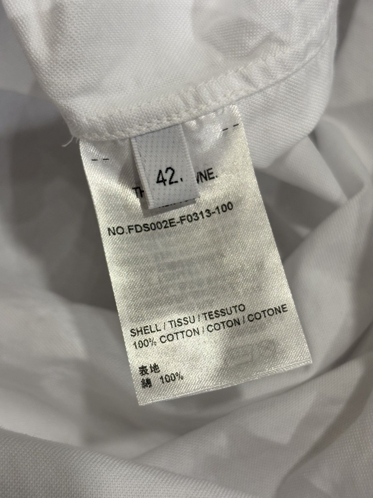 Thom Browne Thom Browne Canvas White Button Up Shirt Size US XS / EU 42 / 0 - 5 Thumbnail