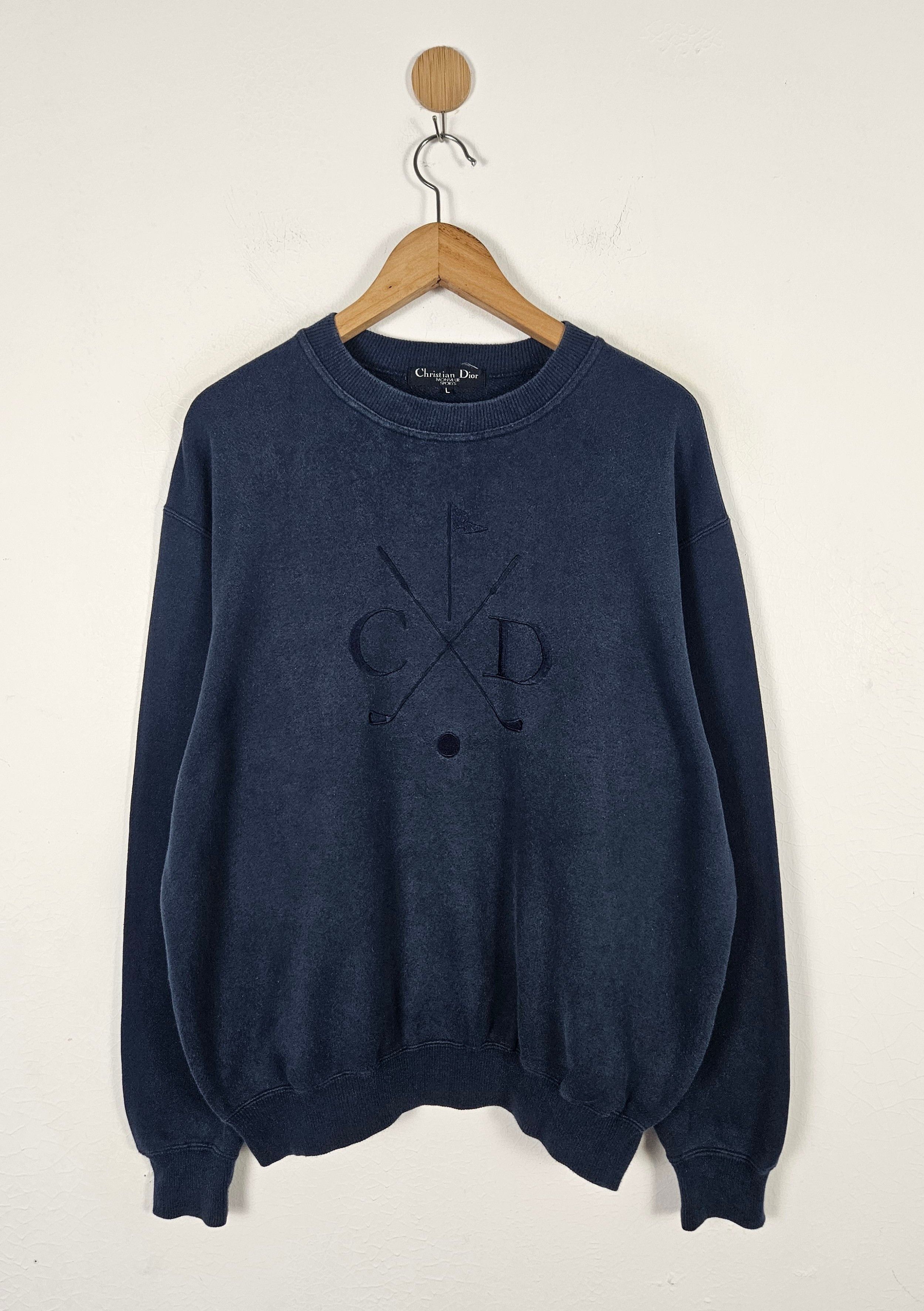 Vintage Christian Dior Sport Embroidered Logo Sweatshirt