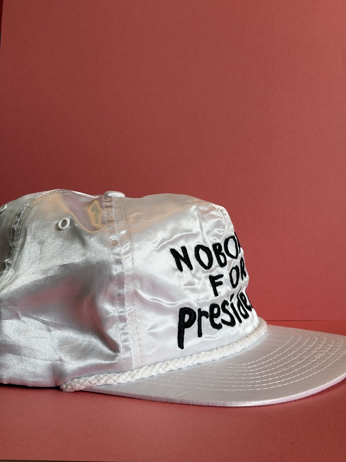 For Those Who Sin FTWS "Nobody For President" White Satin Rope Hat Size ONE SIZE - 5 Thumbnail